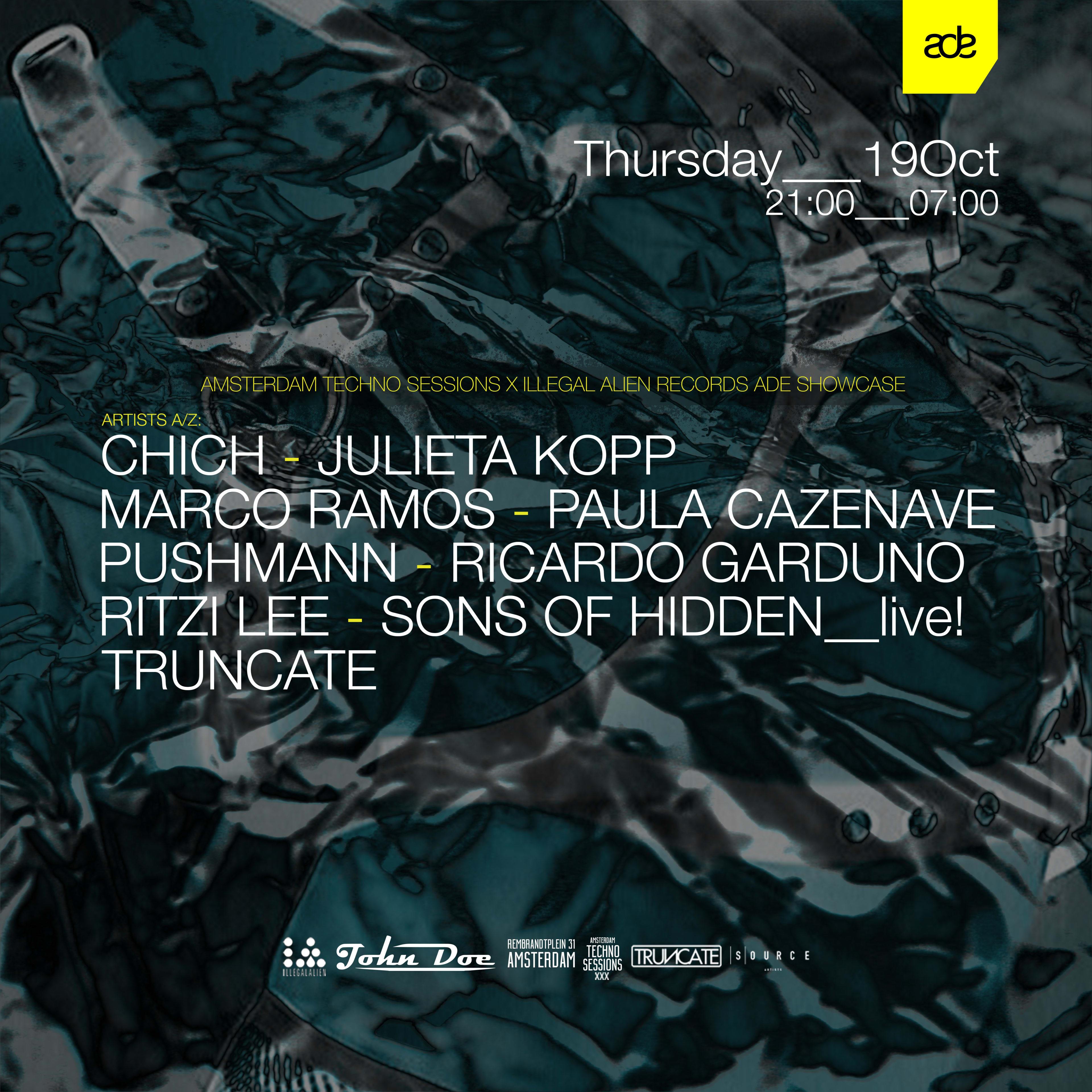 Amsterdam Techno Sessions X Illegal Alien Records Ade Event