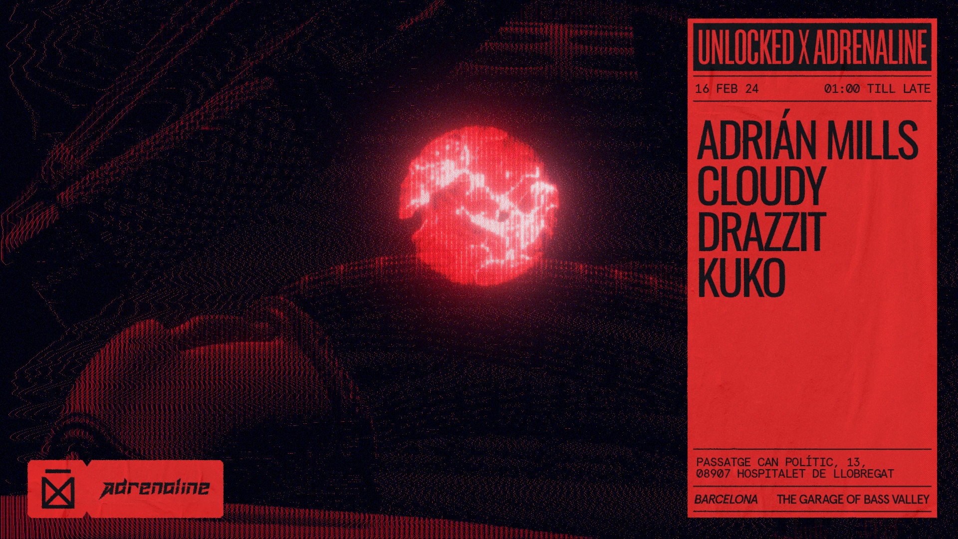 Unlocked X Adrenaline - Adrián Mills, Cloudy, Drazzit, Kuko