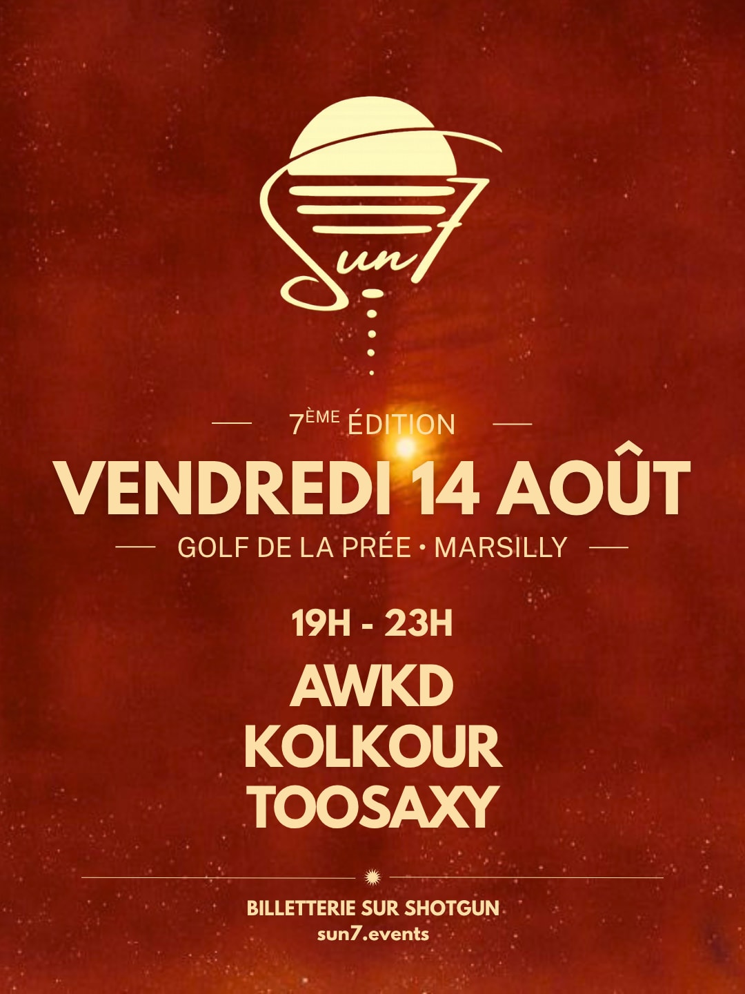 Sun7 #7 - Golf De La Prée - 14 Août 2026