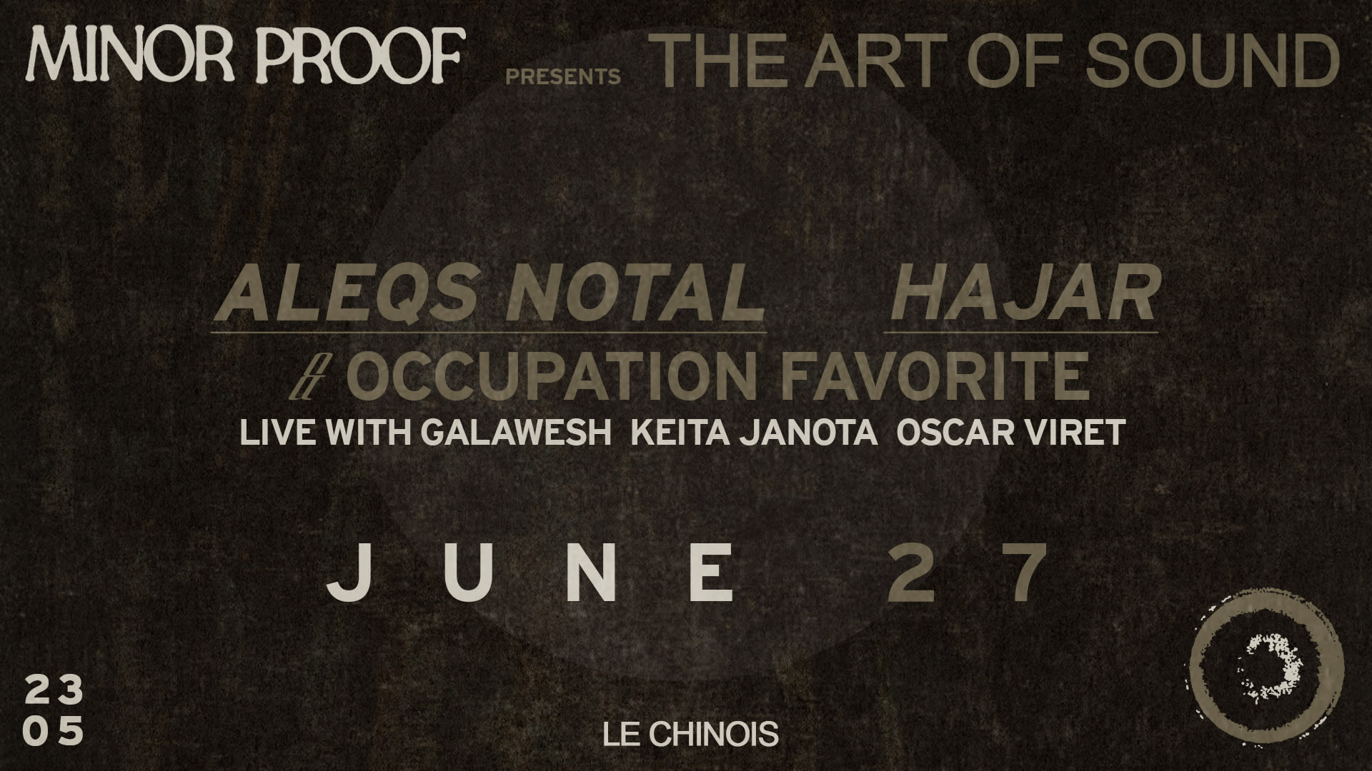 Minor Proof: Aleqs Notal, Hajar, Occupation Favorite (Live)