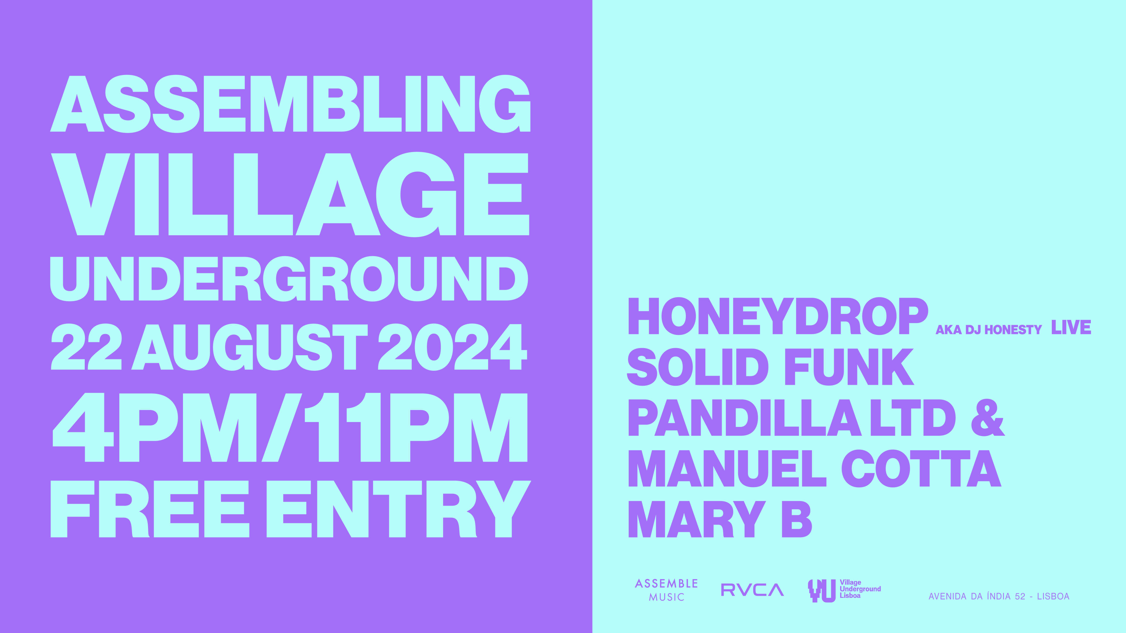 Assembling Village Underground | Thu 22 Aug • Free Entry