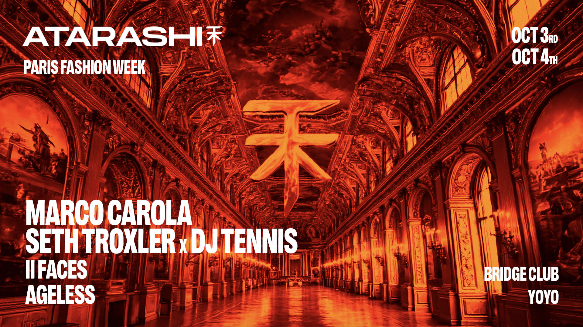 Atarashi Weekend: Marco Carola, Seth Troxler B2b Dj Tennis