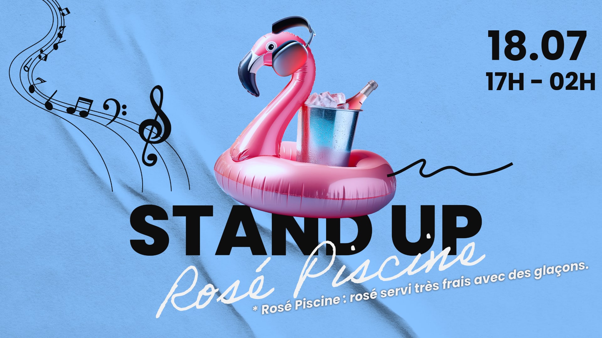 Stand Up Rosé Piscine