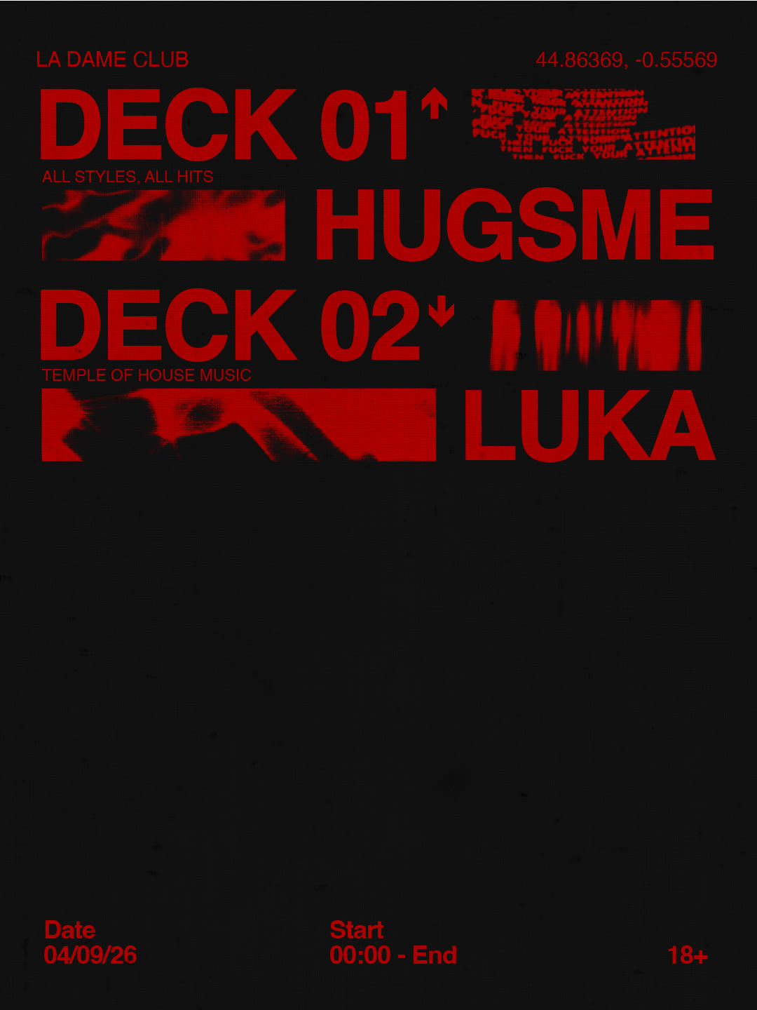 La Dame // Ven 04 Sept // Hugsme - Luka