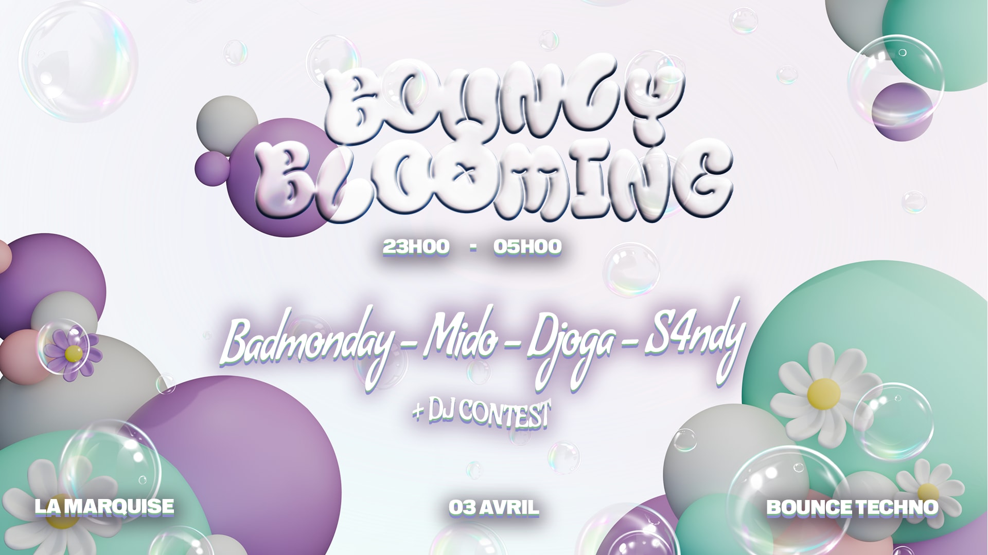 Bouncy Blooming : Le 3 Avril À La Marquise