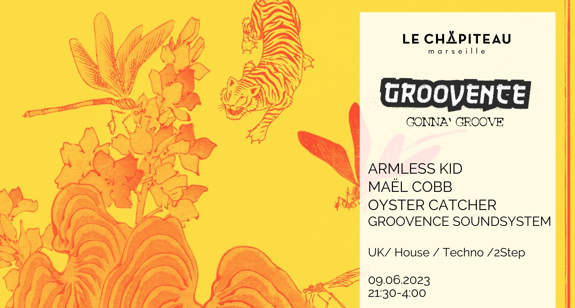 Groovence - Armless Kid, Mael Cobb, Oyster Catcher, Minor B.