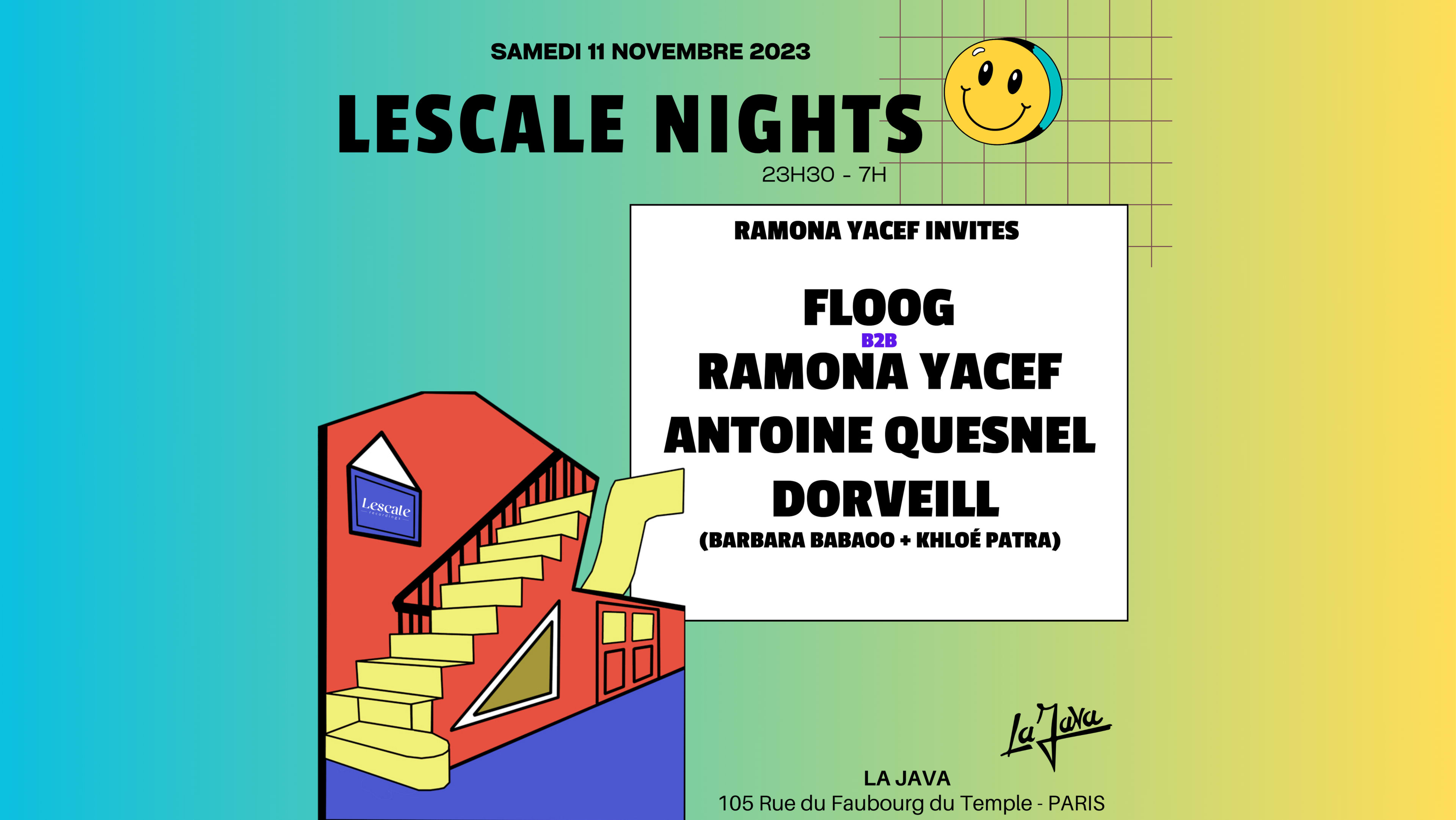 Lescale Nights Paris : Floog, Ramona Yacef, Dorveill & More