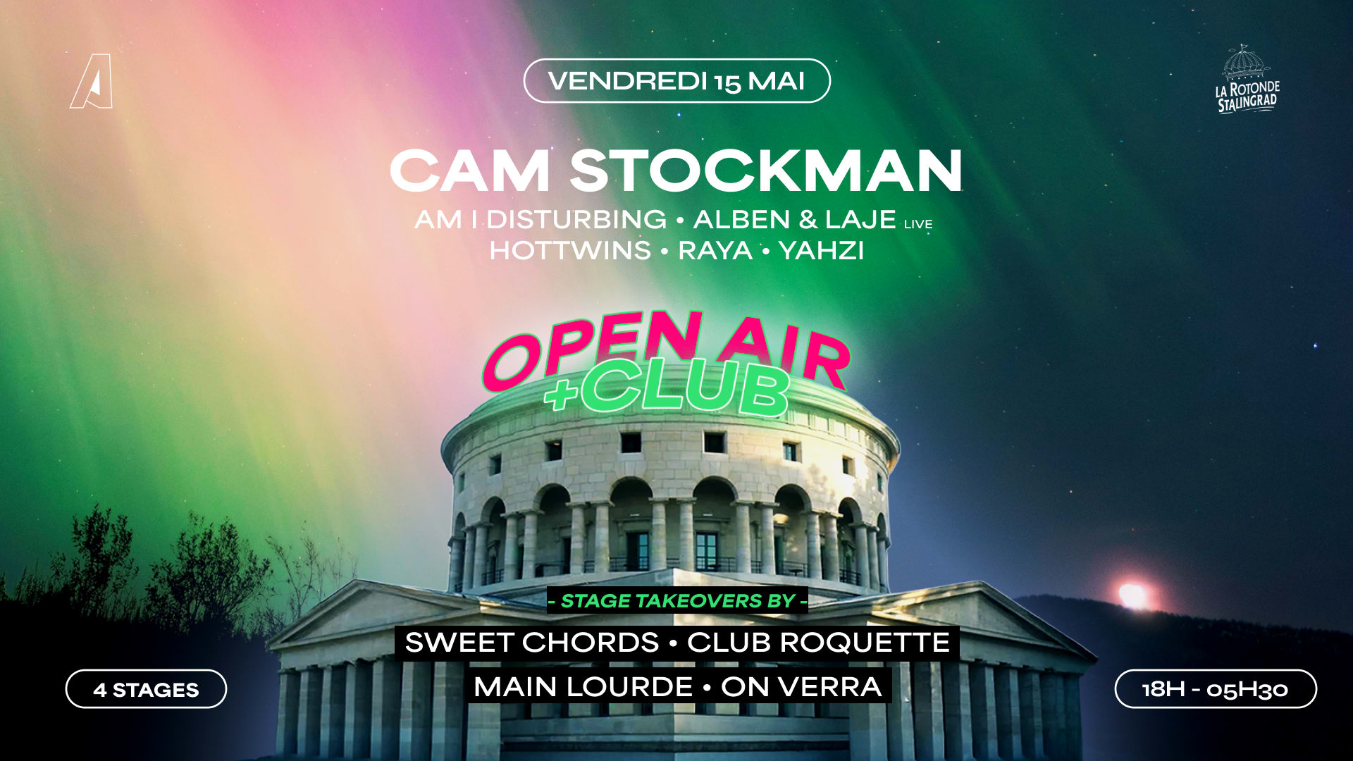 Aurora Open Air + Club Xxl : Cam Stockman & More - 4 Stages