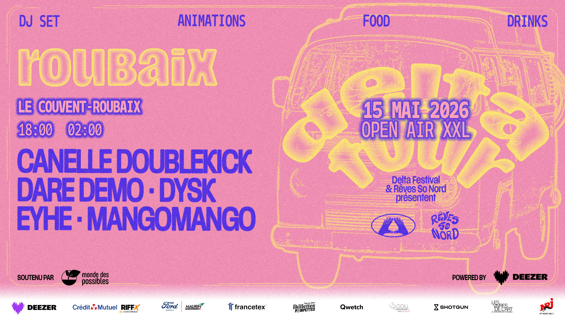 Delta Tour X Rêves So Nord - Canelle Doublekick + Guests