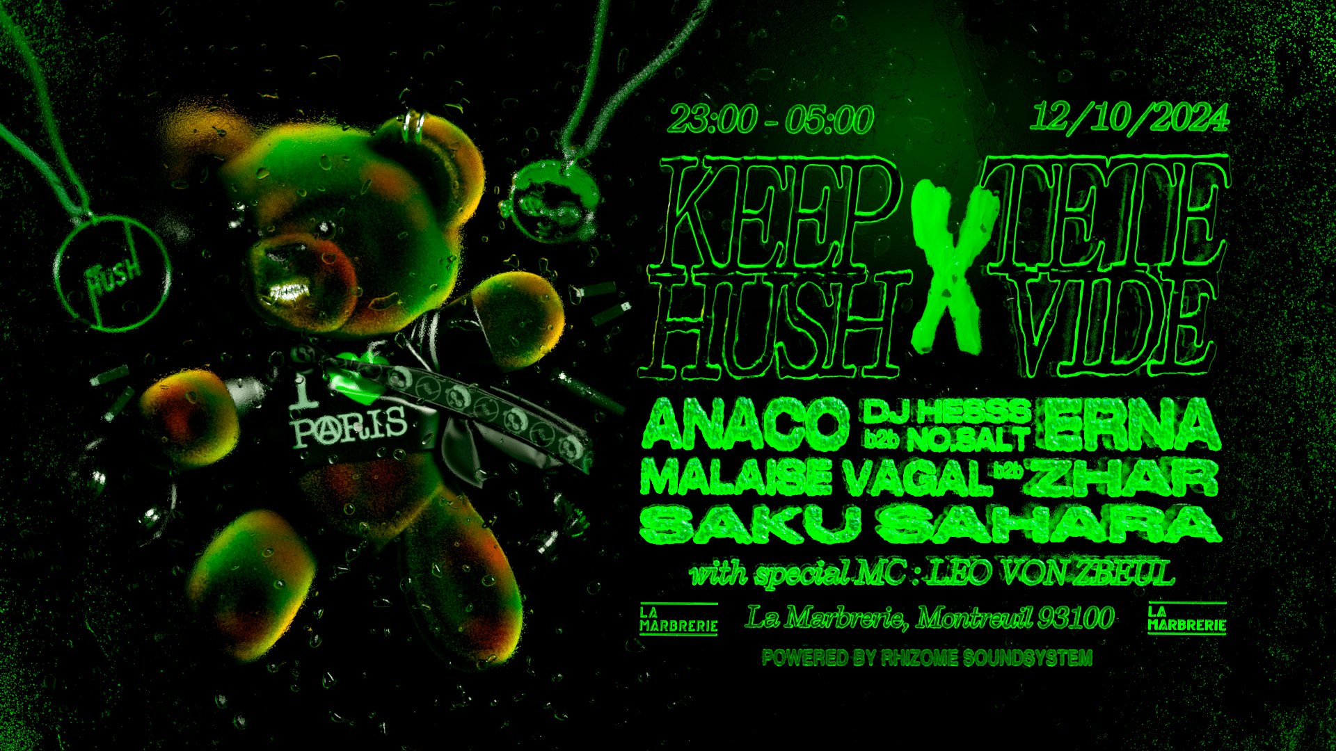 Keep Hush X Tete Vide : Anaco, Saku Sahara, Erna & More..