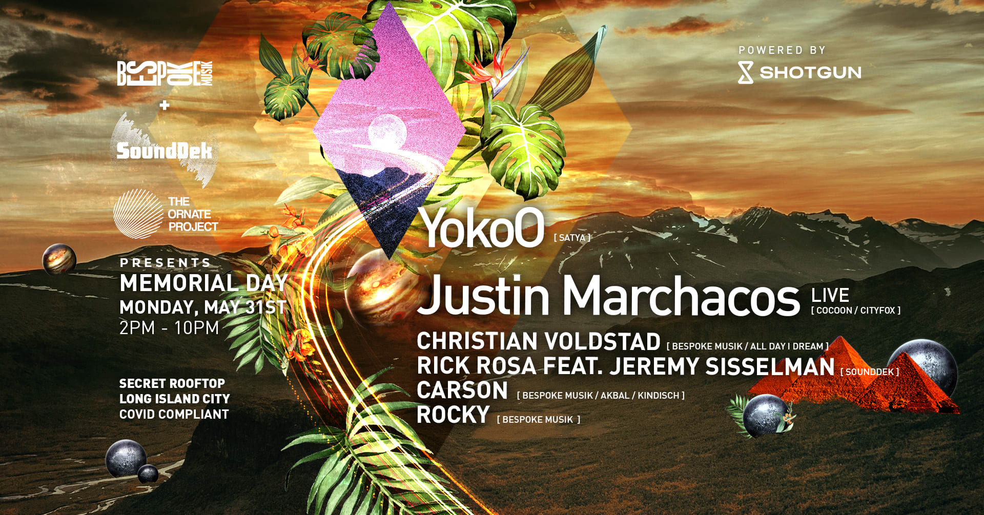 Bespoke Musik Pres. Yokoo, Justin Marchacos (Live), Christian Voldstad