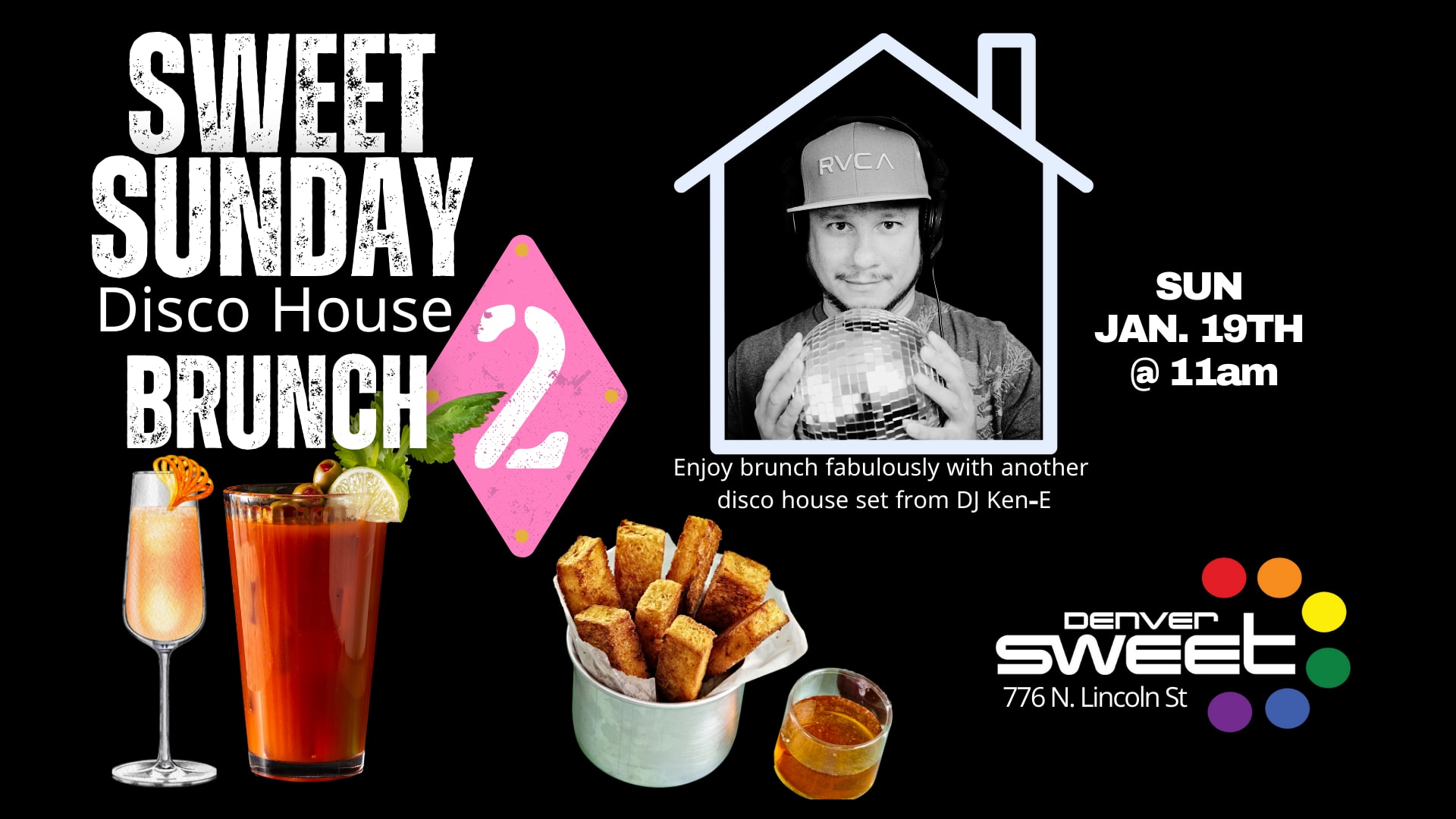 🍔 Sweet Sunday Disco House Brunch 2 🥓 No Cover 1/19
