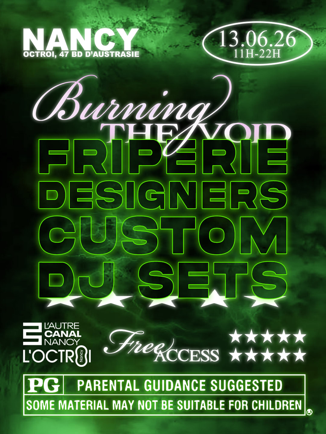 [Burning The Void] Friperie + Dj-Sets + Designers + Custom