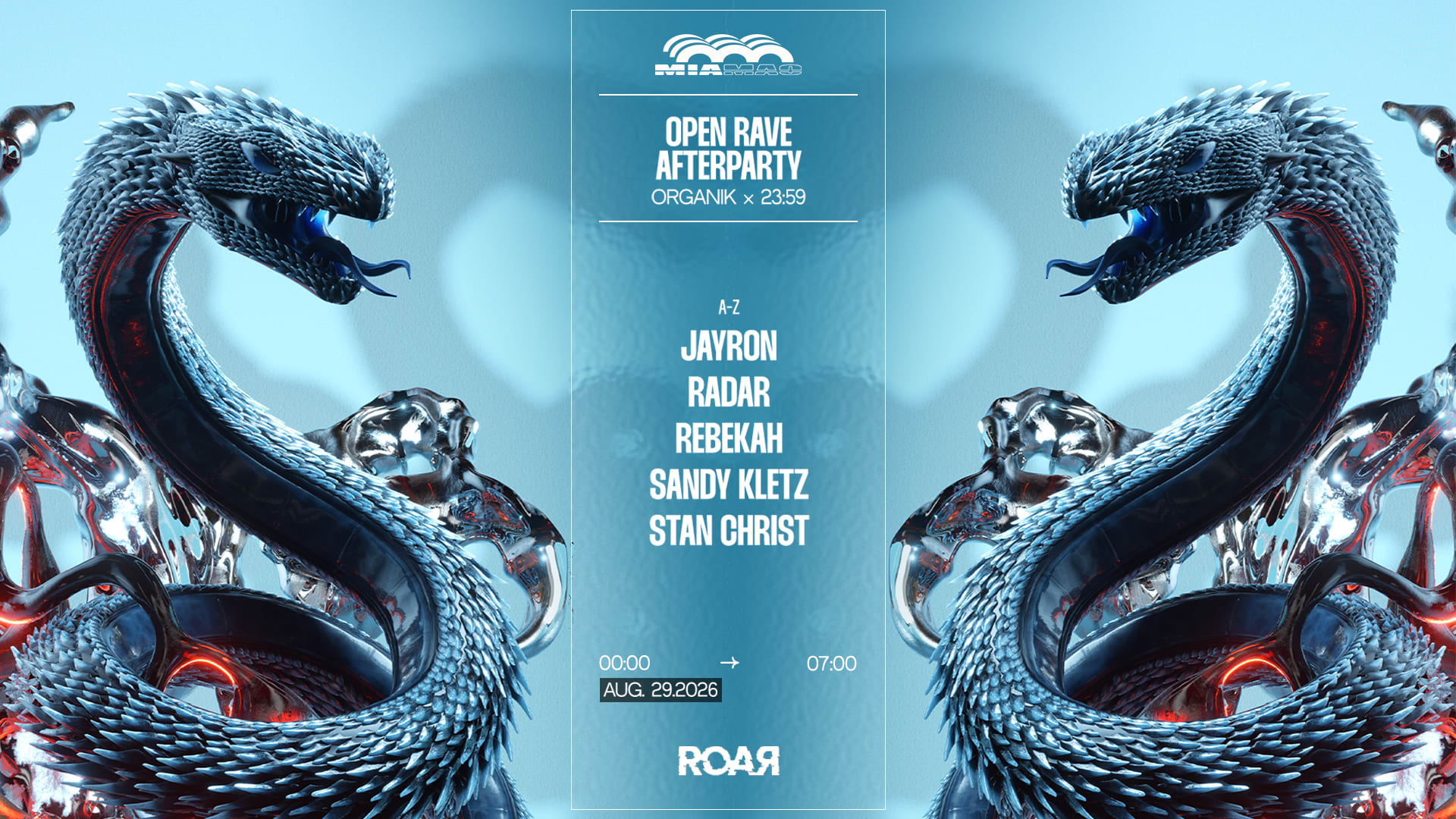 Roar X Organïk X 23:59 : Open Rave Afterparty