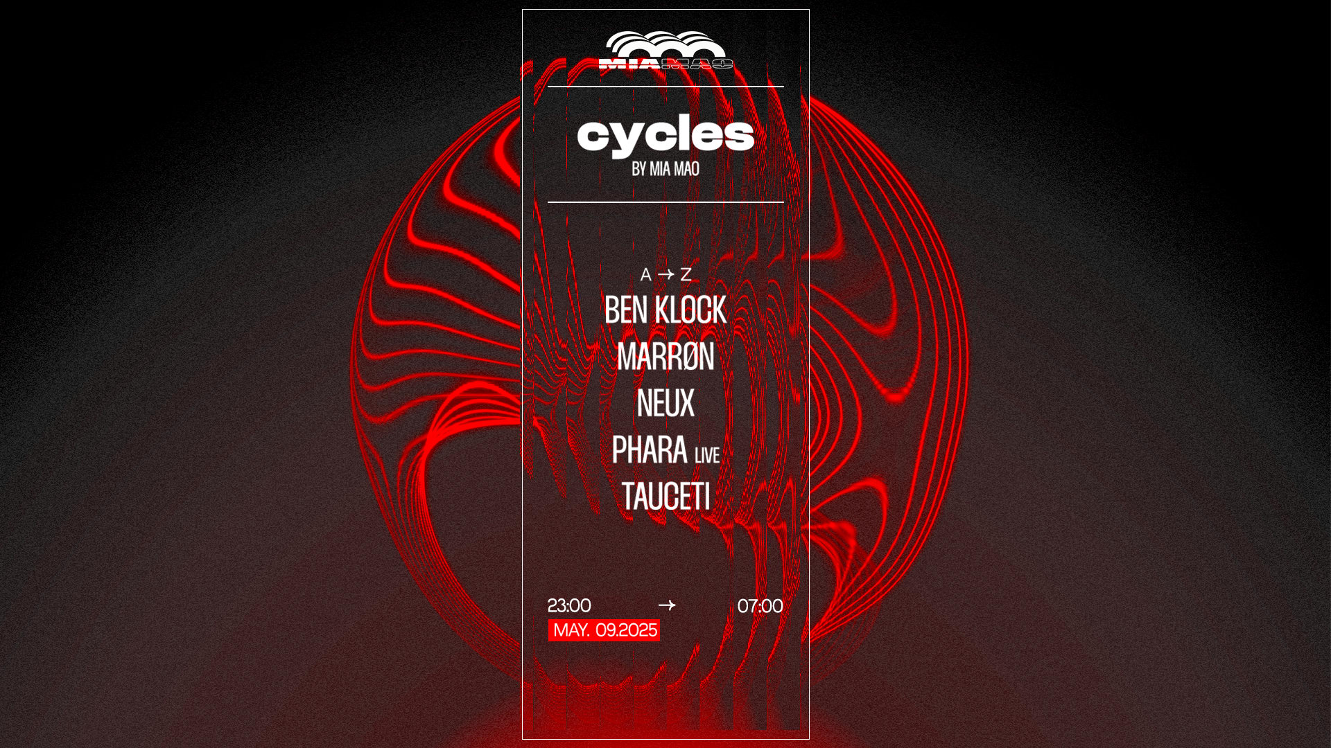 Cycles : Ben Klock, Marrøn, Phara (Live), Neux, Tauceti