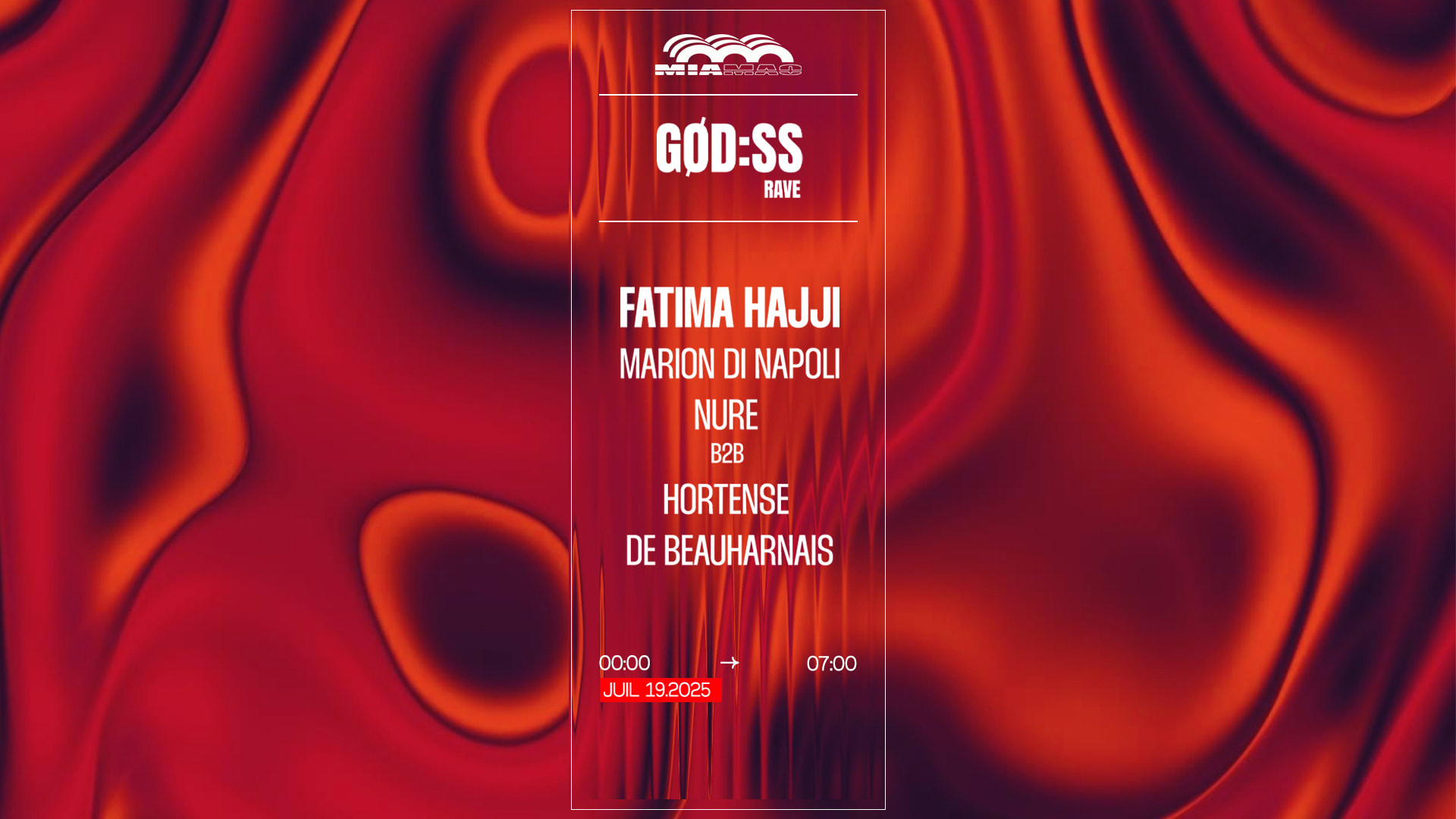 Goddess Rave : Fatima Hajji, Marion DI Napoli & More