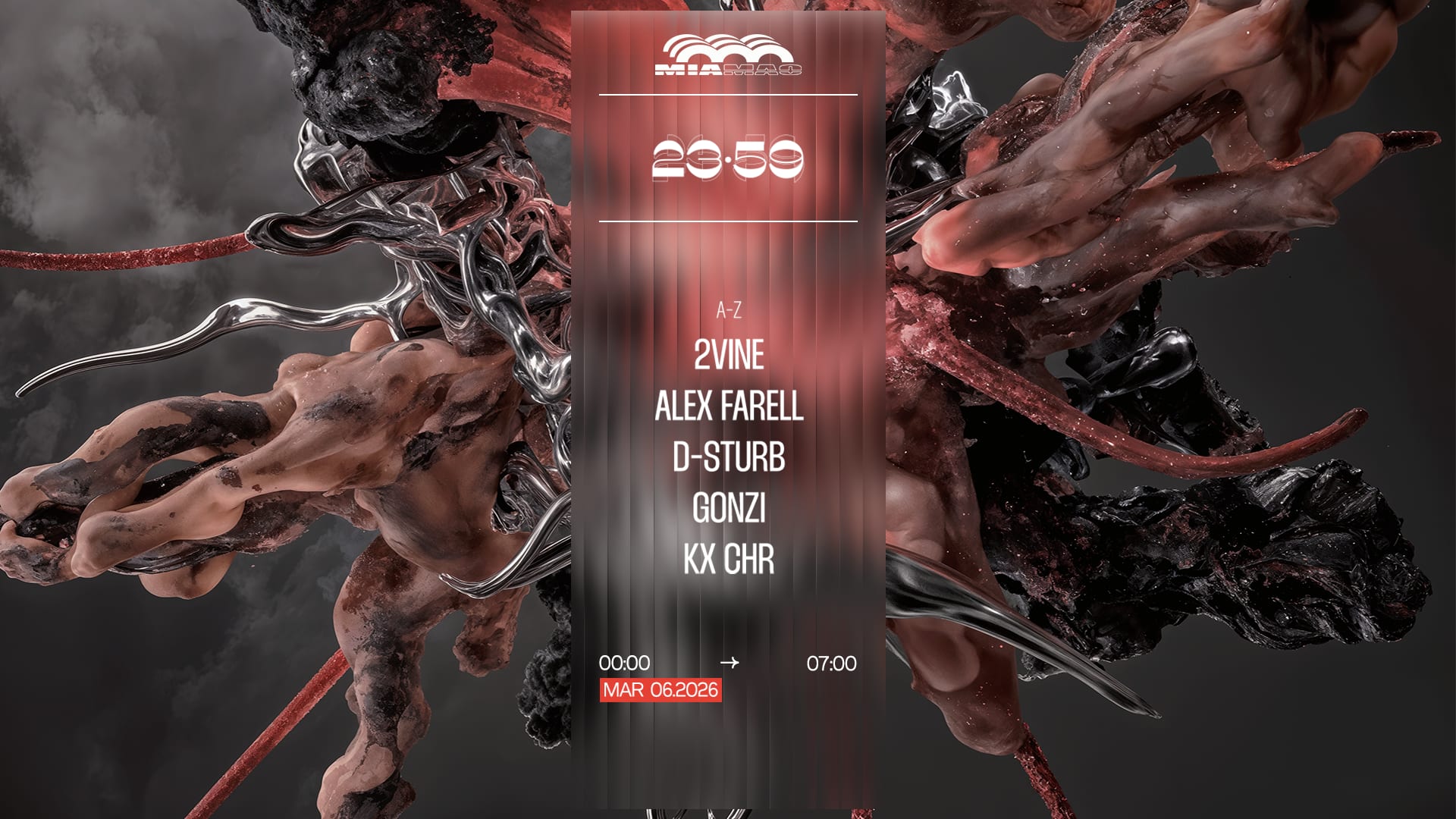 23:59 : D-Sturb, 2vine, Kx Chr, Alex Farell, Gonzi