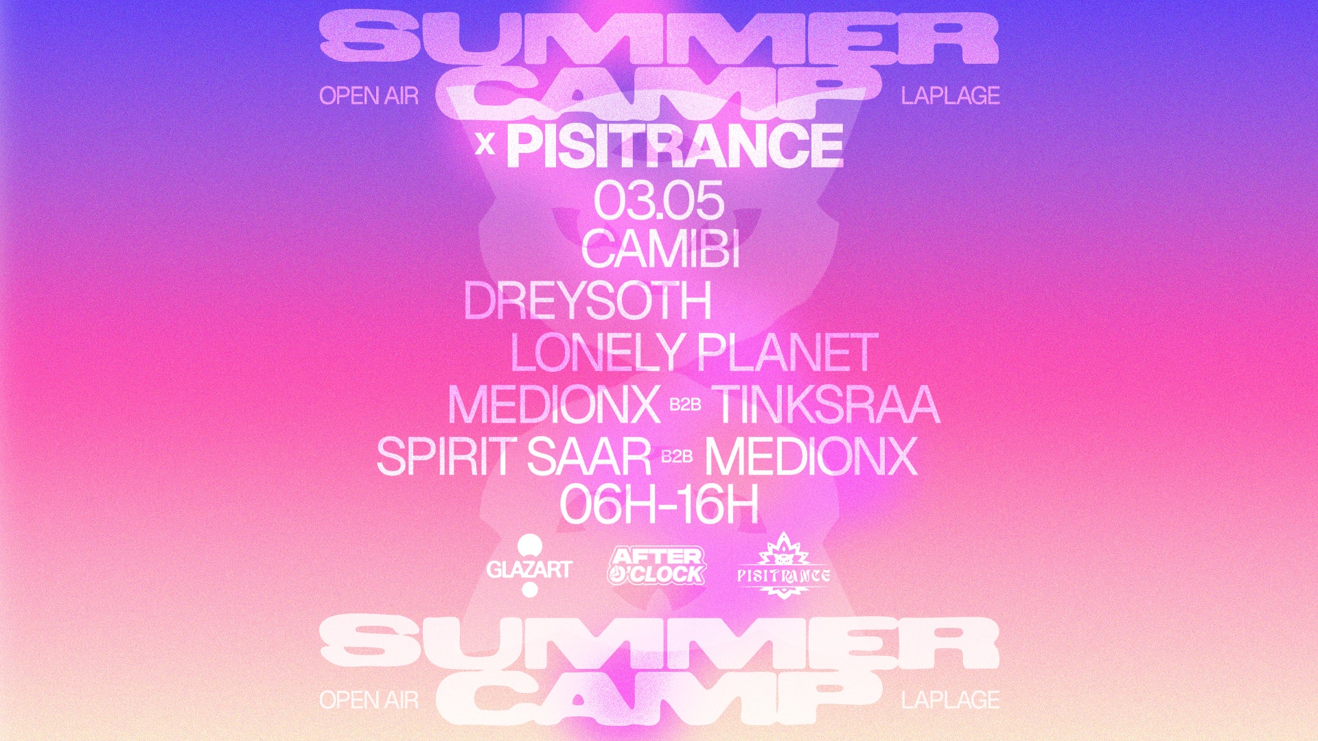 After O'clock X La Plage Open Air X Pisitrance