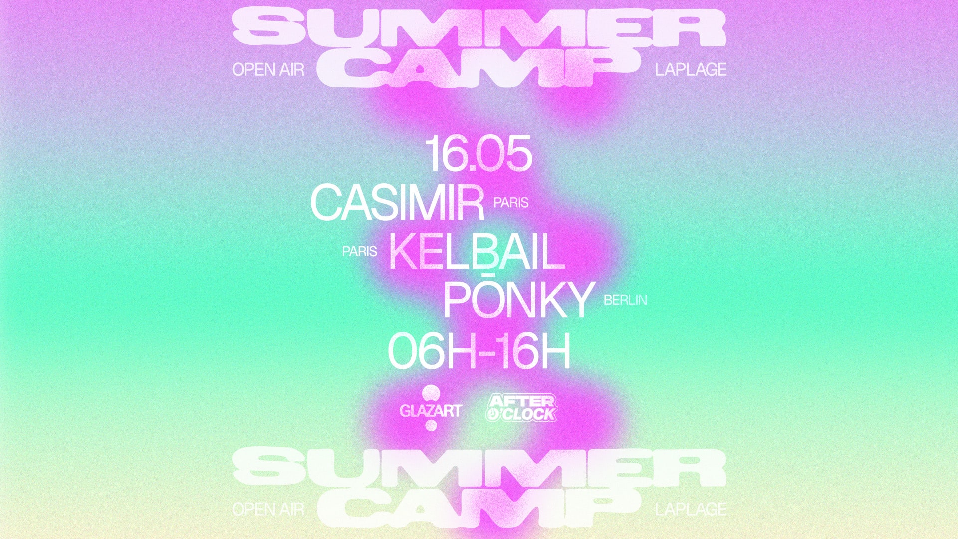 After O'clock X La Plage Open Air : Ponky, Casimir, Kelbail