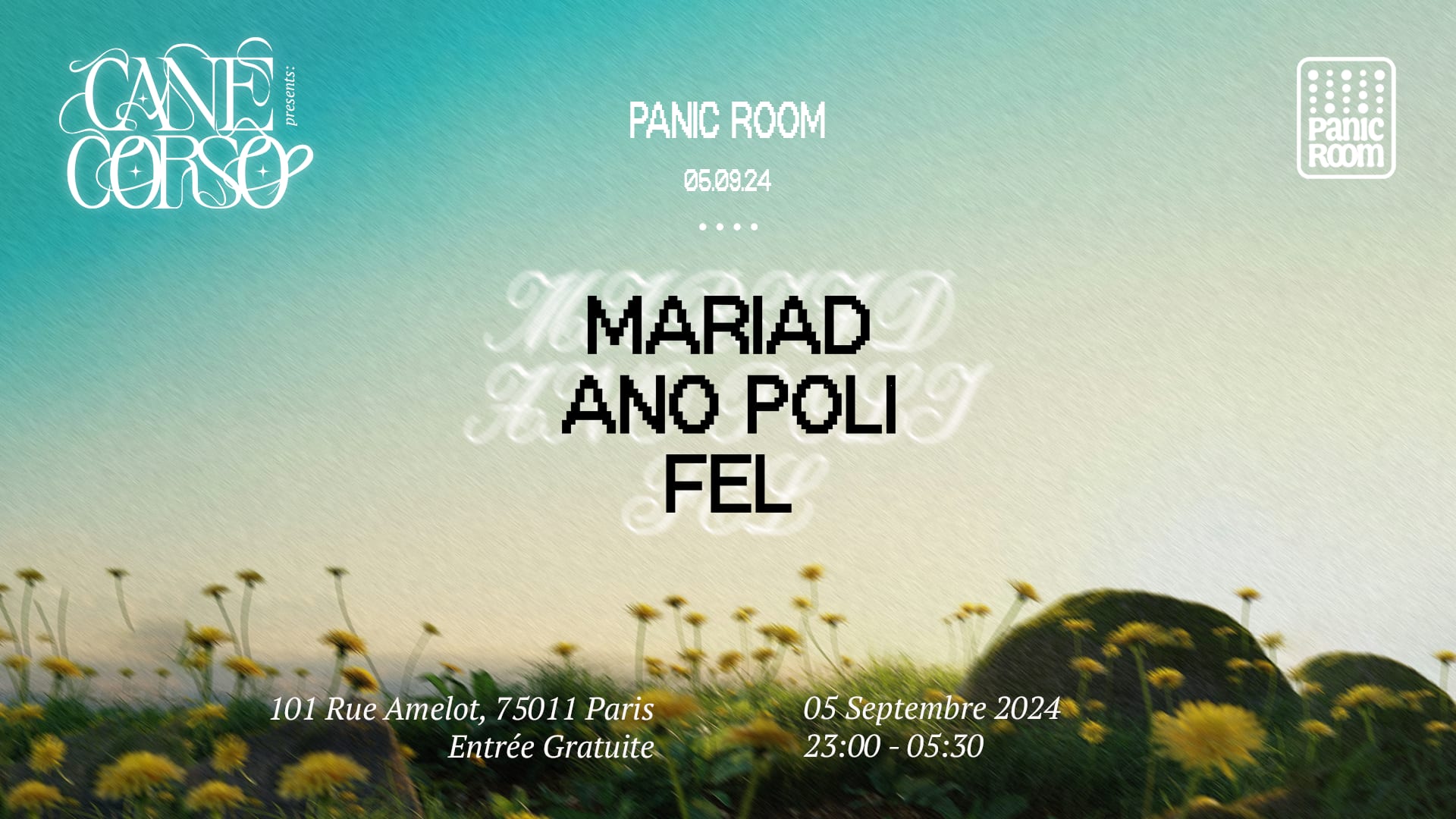 Cane Corso Presents: Mariad, Ano Poli & Fel