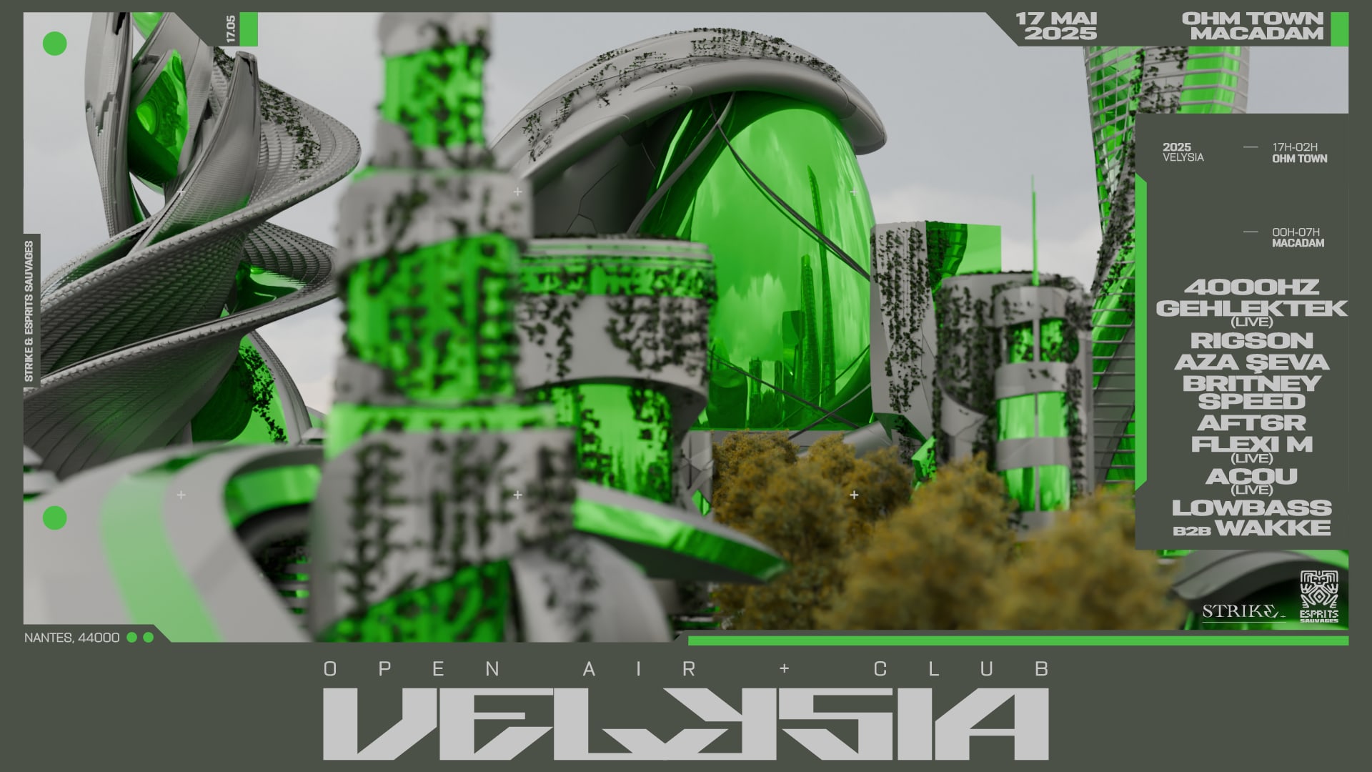 Velysia | Open Air Ohm Town+Macadam | 17h-7h