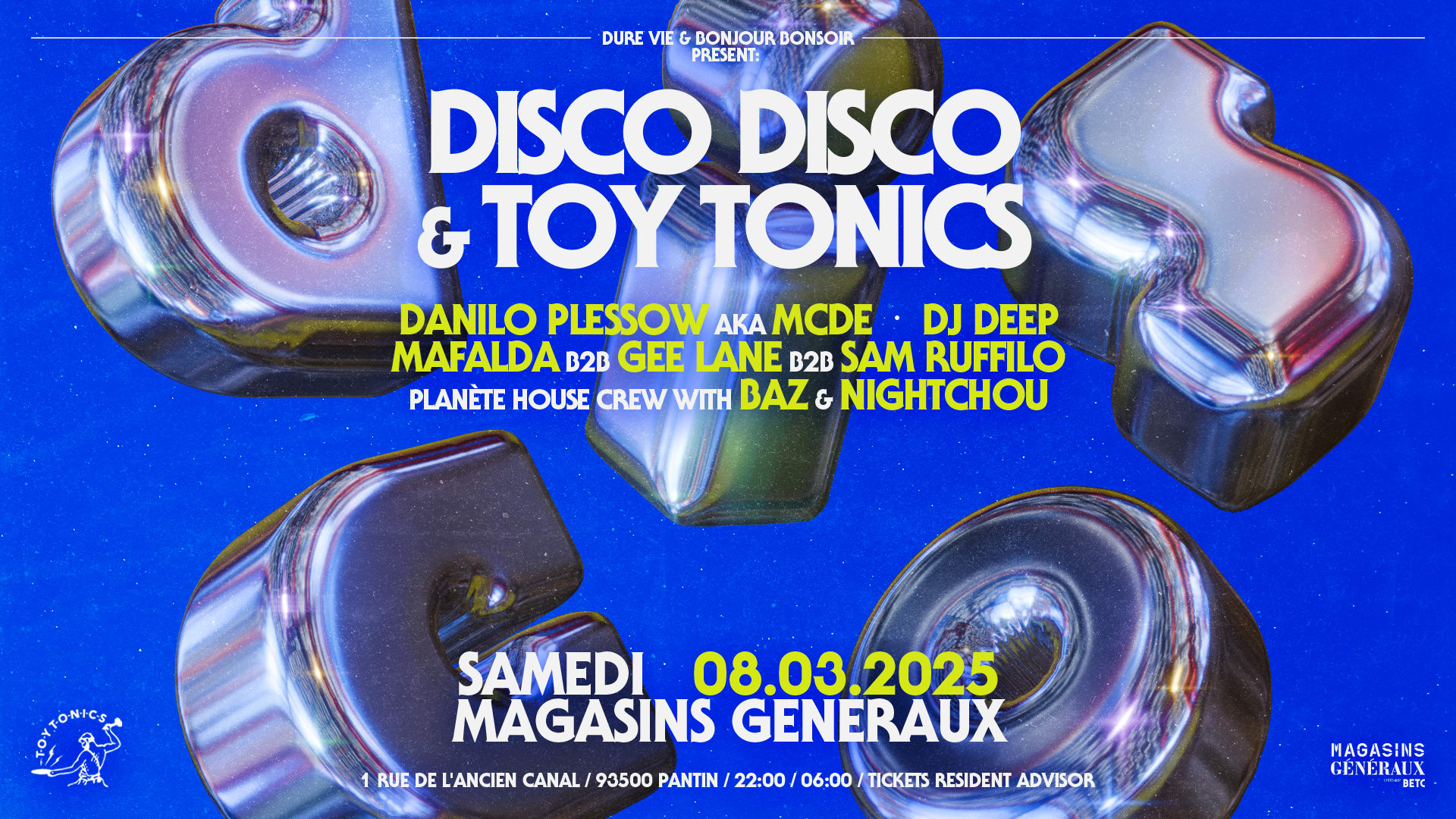 Disco Disco X Toy Tonics : Mcde, Dj Deep, Gee Lane & More