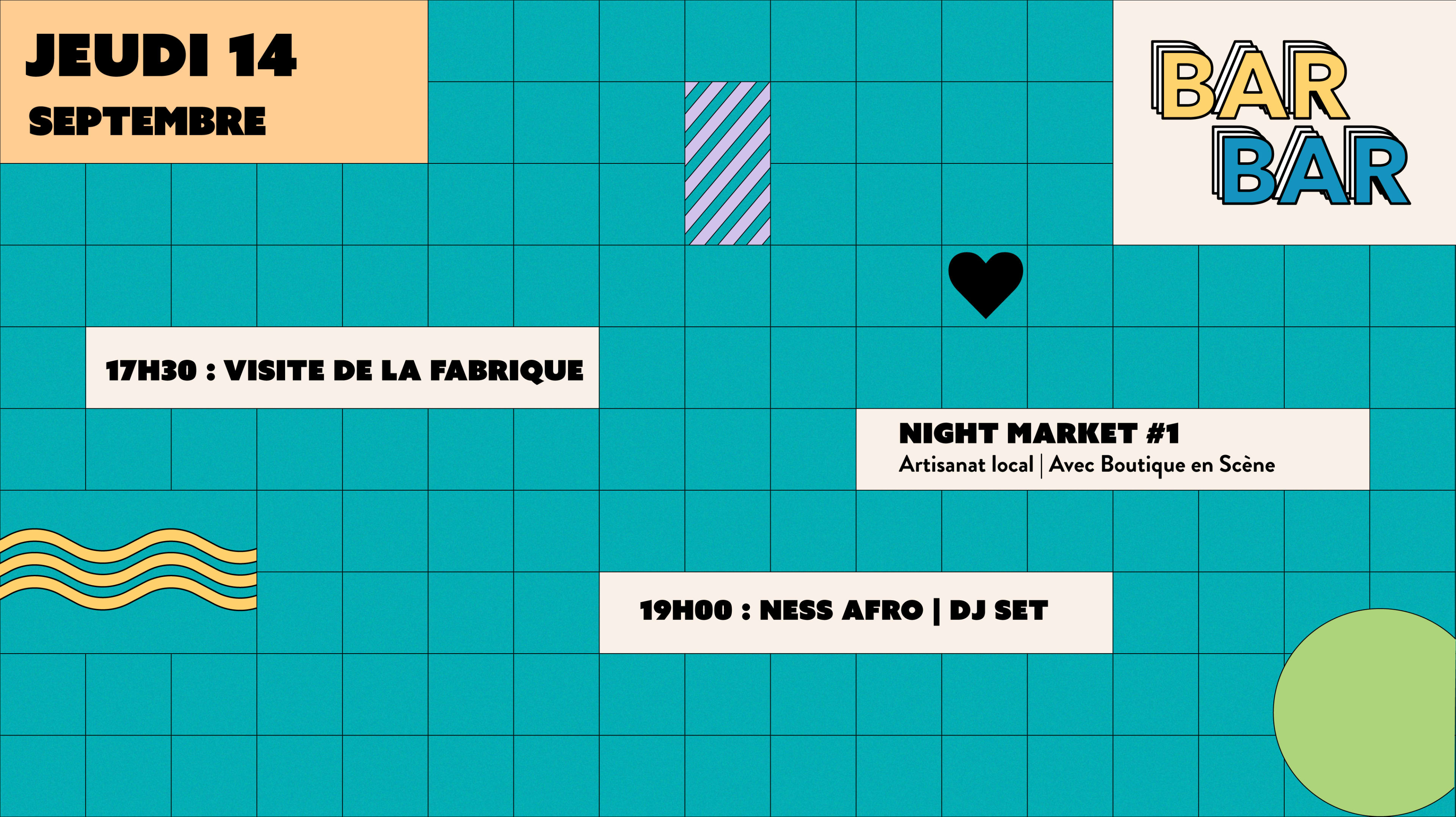 Jeudis Du Bar-Bar | Night Market | W/ Ness Afro
