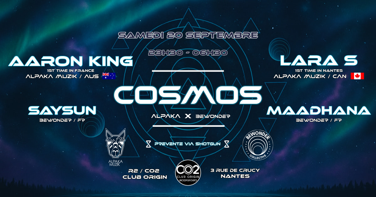 Bewonder Invite Alpaka Muzik W/ Aaron King, Lara S @ Co2