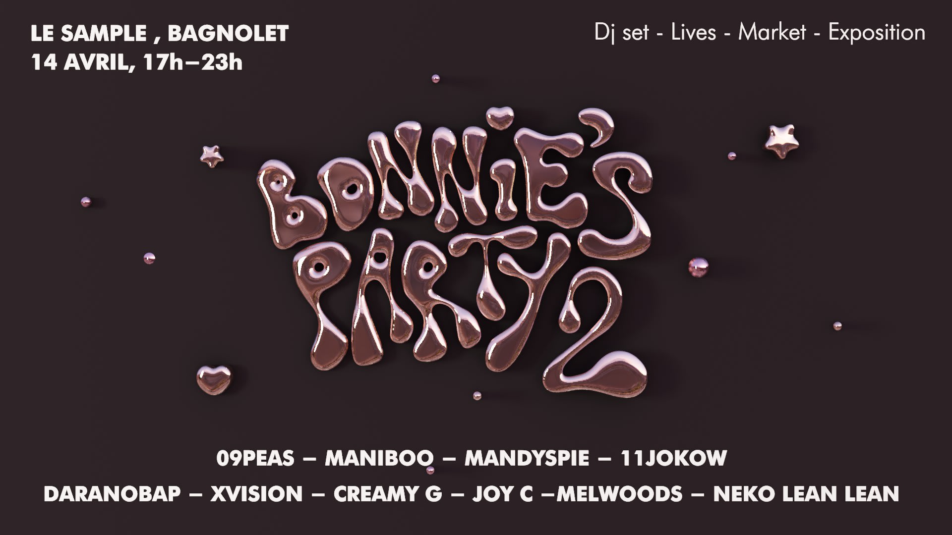 Bonnie's Party #2 : Lives, Dj Set, Expo & Market