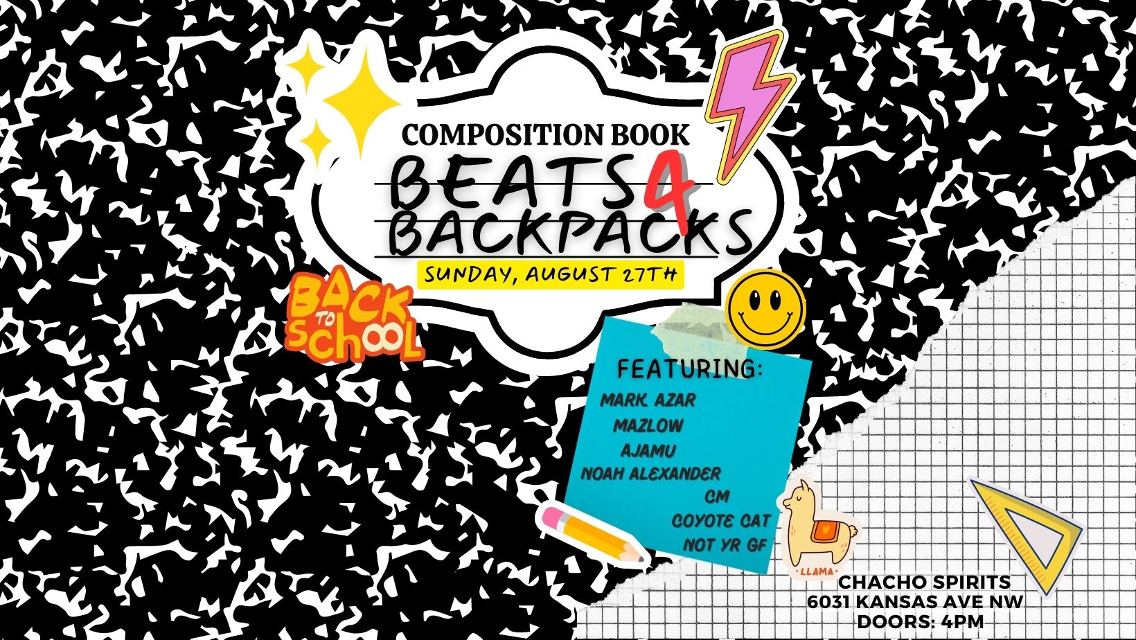 Beats For Backpacks: School Supply Drive