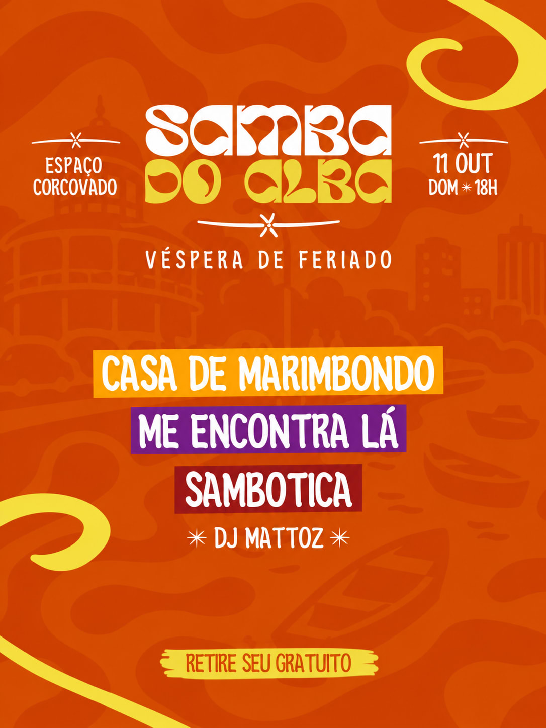 Samba Do Alba - Espaço Corcovado - 11/10 - Vésp. De Feriado