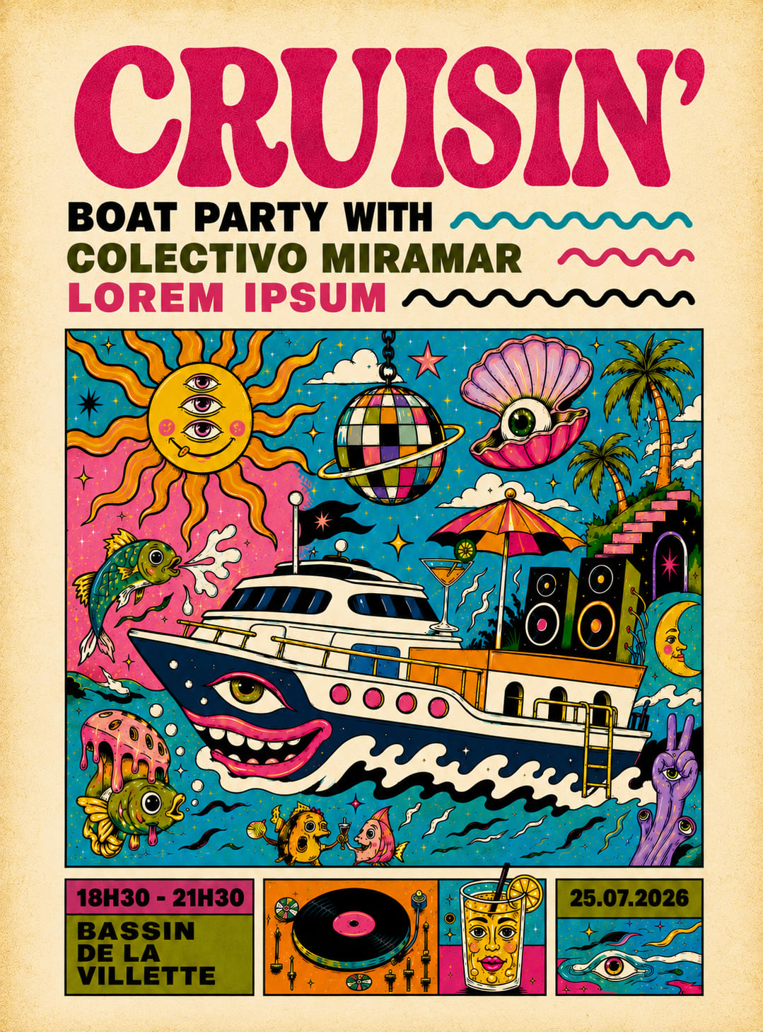 Cruisin' Boat Party : Canal De L'ourcq