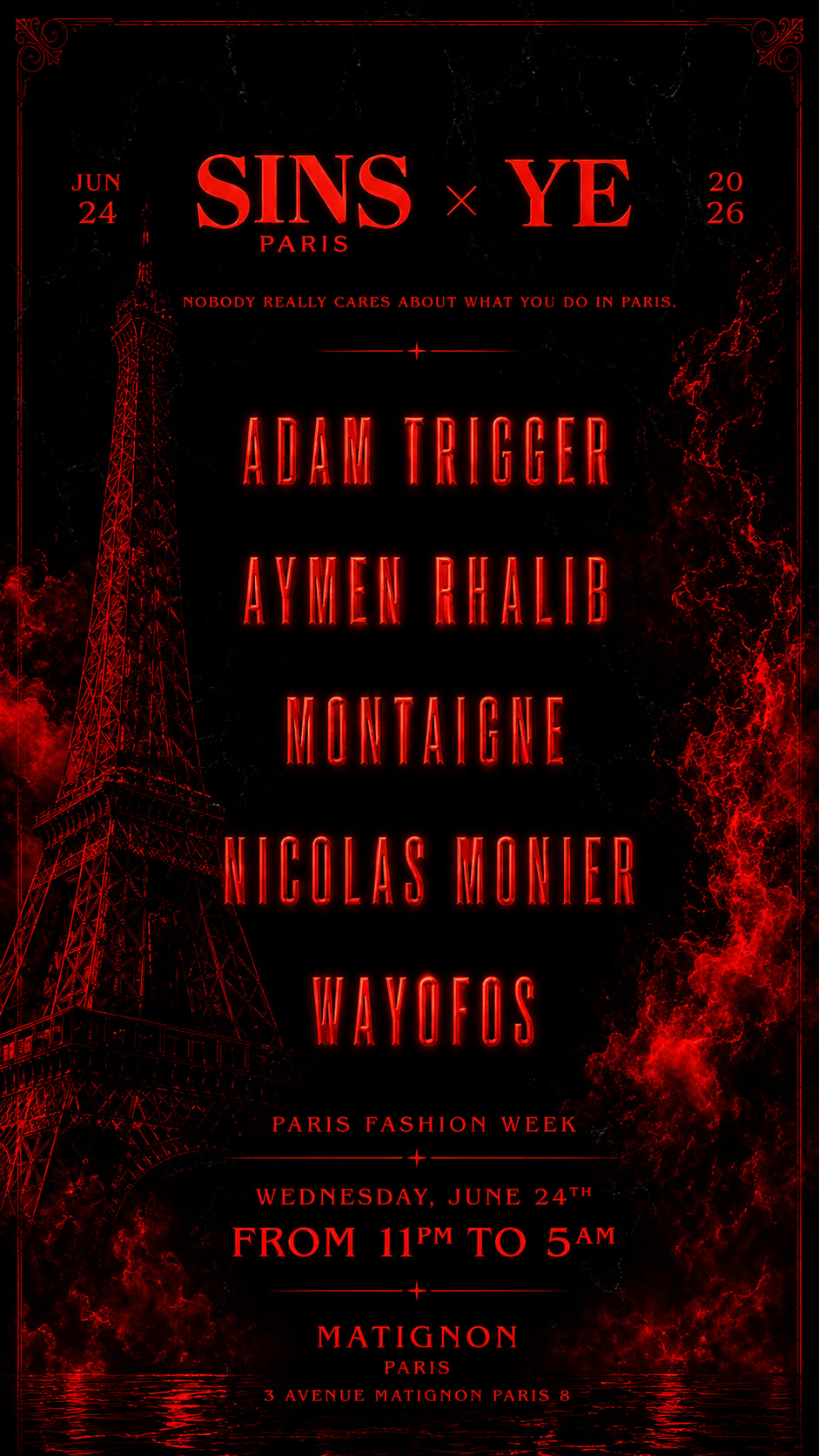 Paris Fashion Week Sins Matignon 24.06