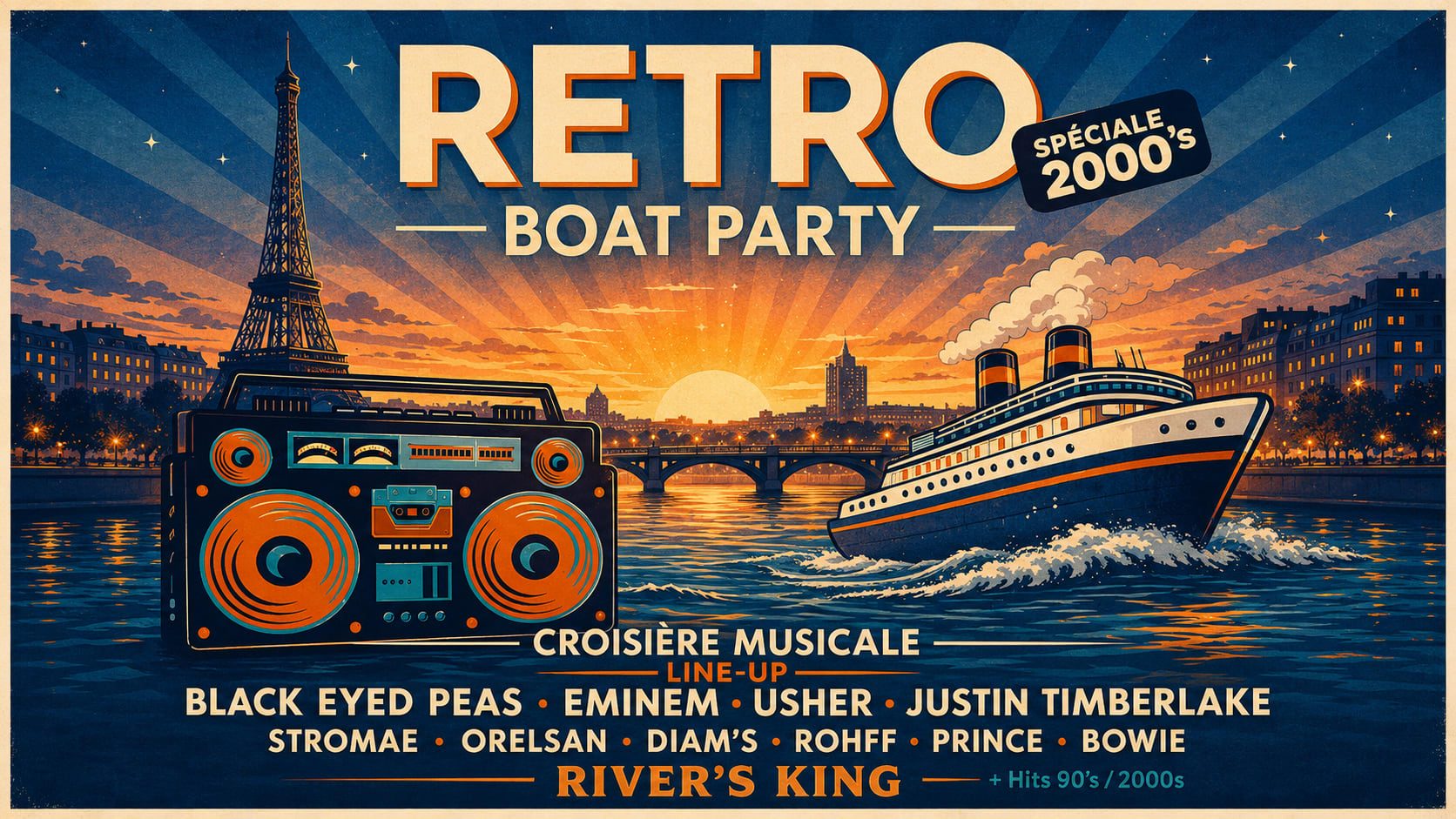 Retro Boat Party -Année 2000