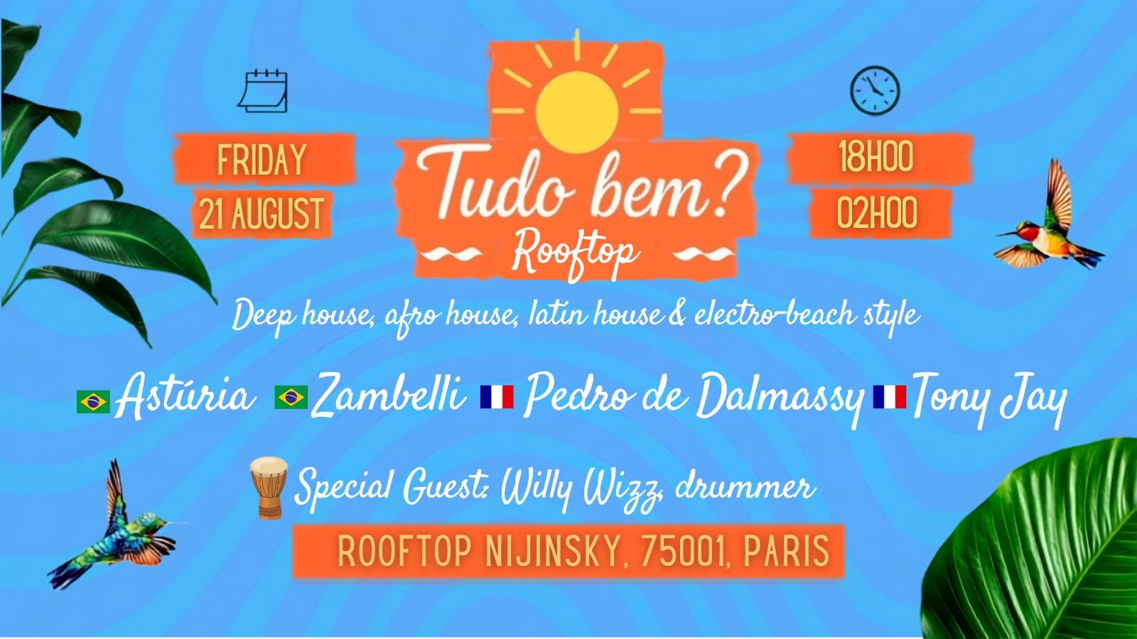 Tudo Bem? - Afterwork Électro-Plage & Rooftop