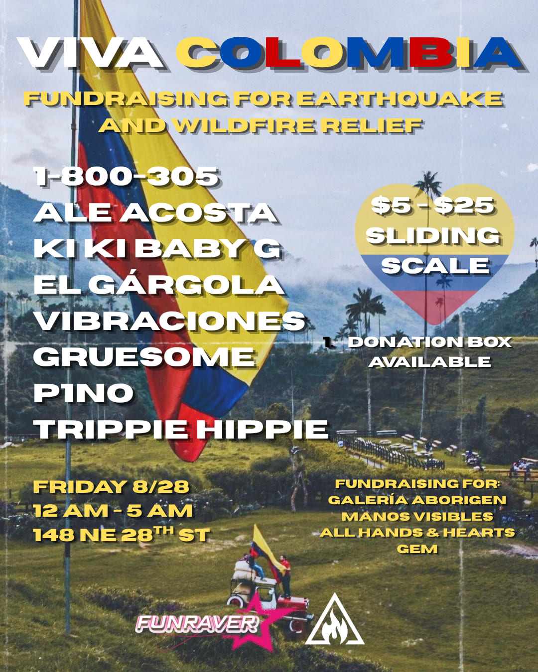 Viva Colombia: Fundraiser For Earthquake & Wildfire Relief