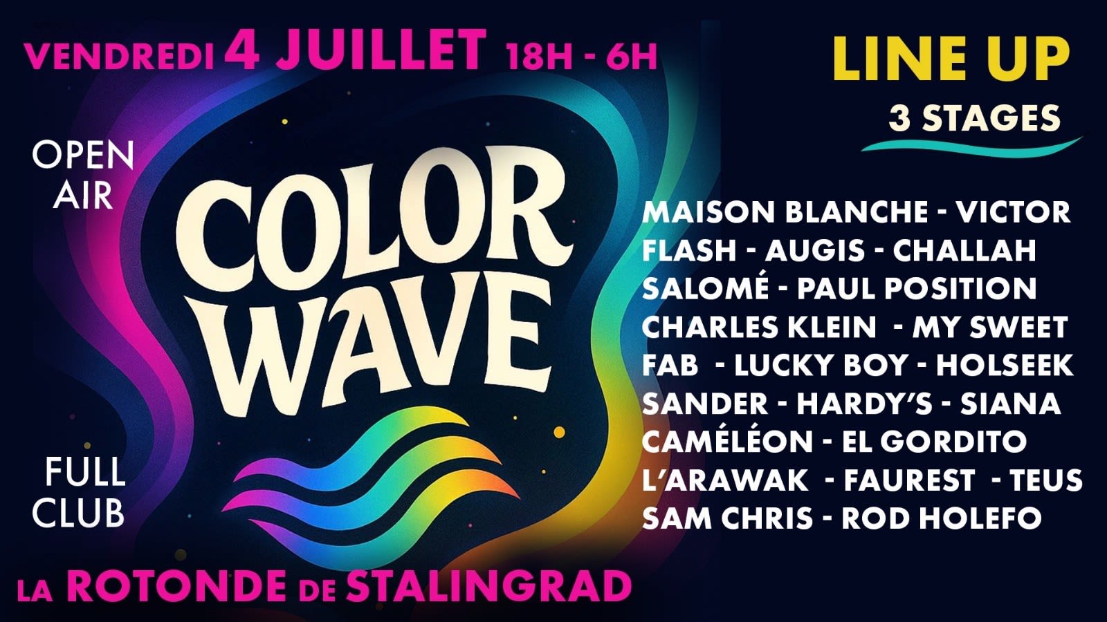 Color Wave · Free Open Air & Club Xxl - 4 Scenes