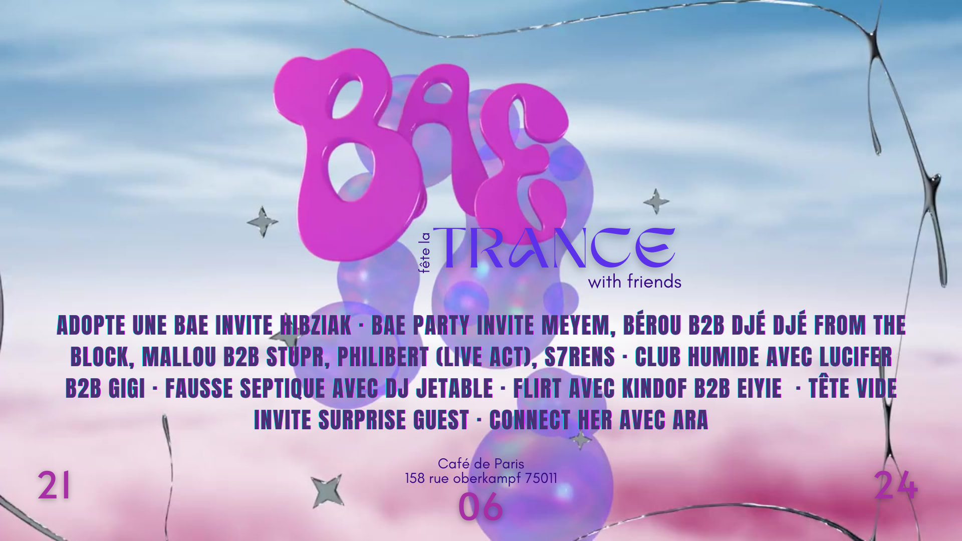 Bae Party Fête La Trance [Free -Indoor/Outdour]