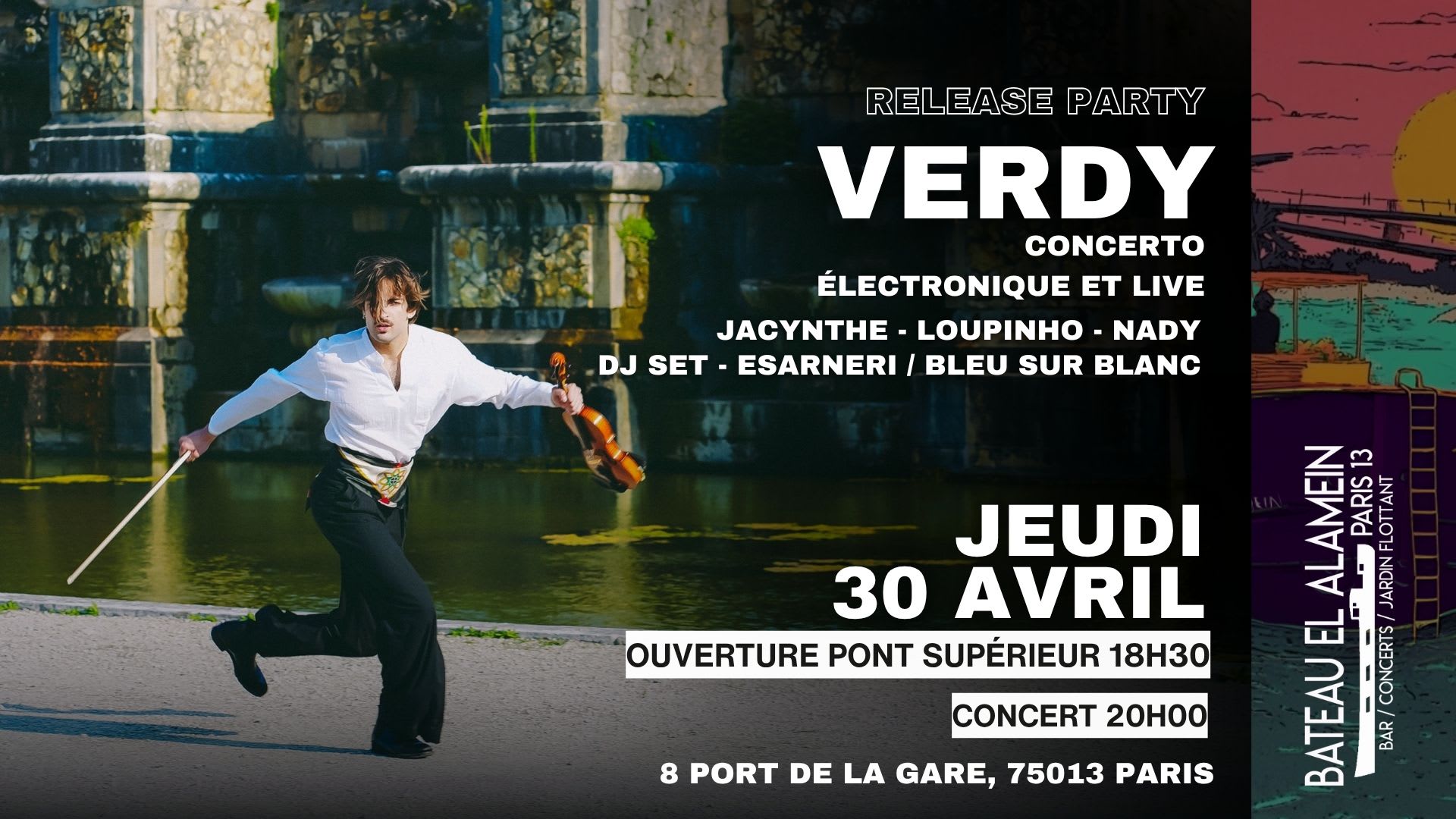 Jeu 30/04: Verdy - Release Party