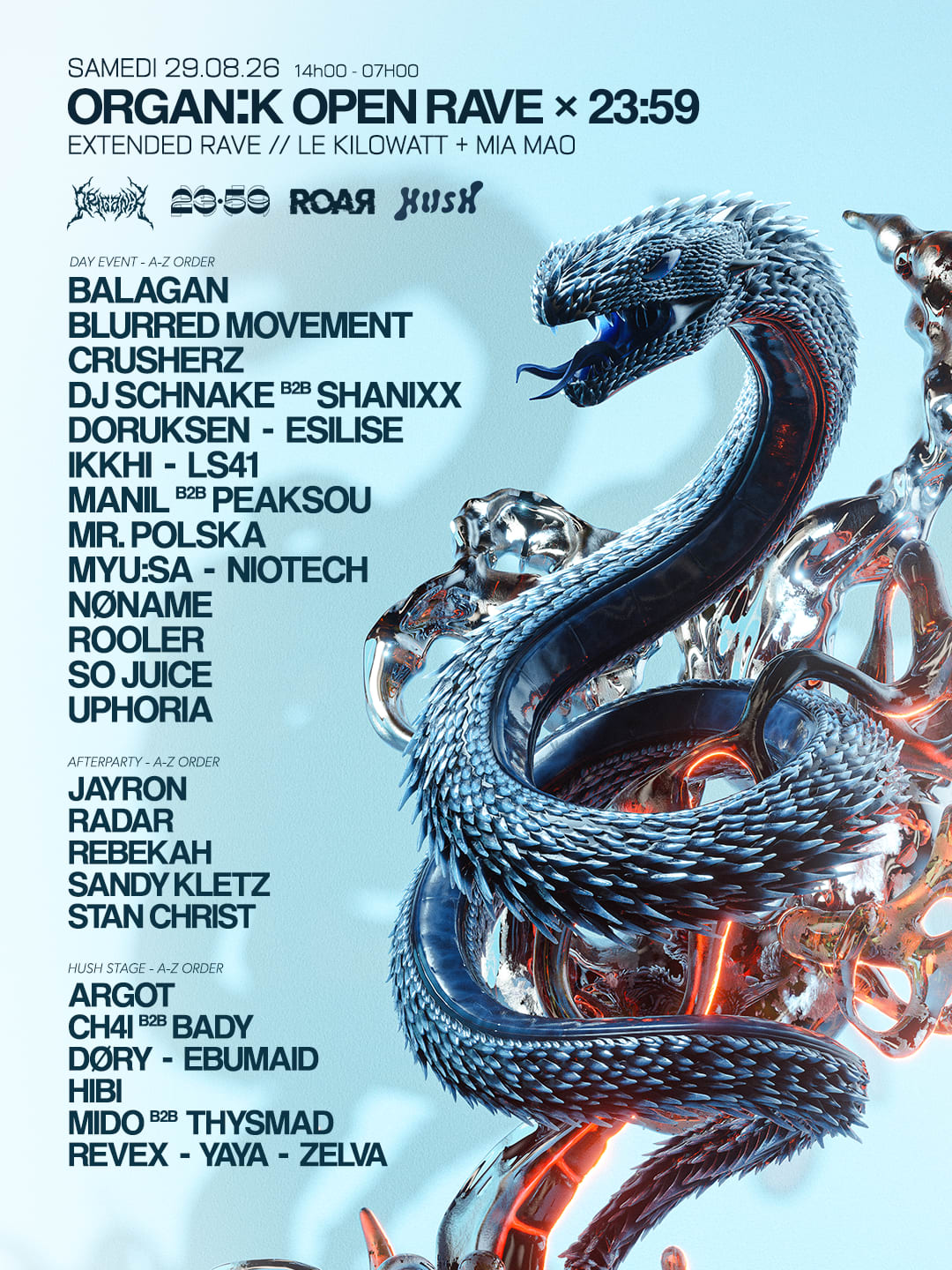 Organรฏk Open Rave ร 23:59