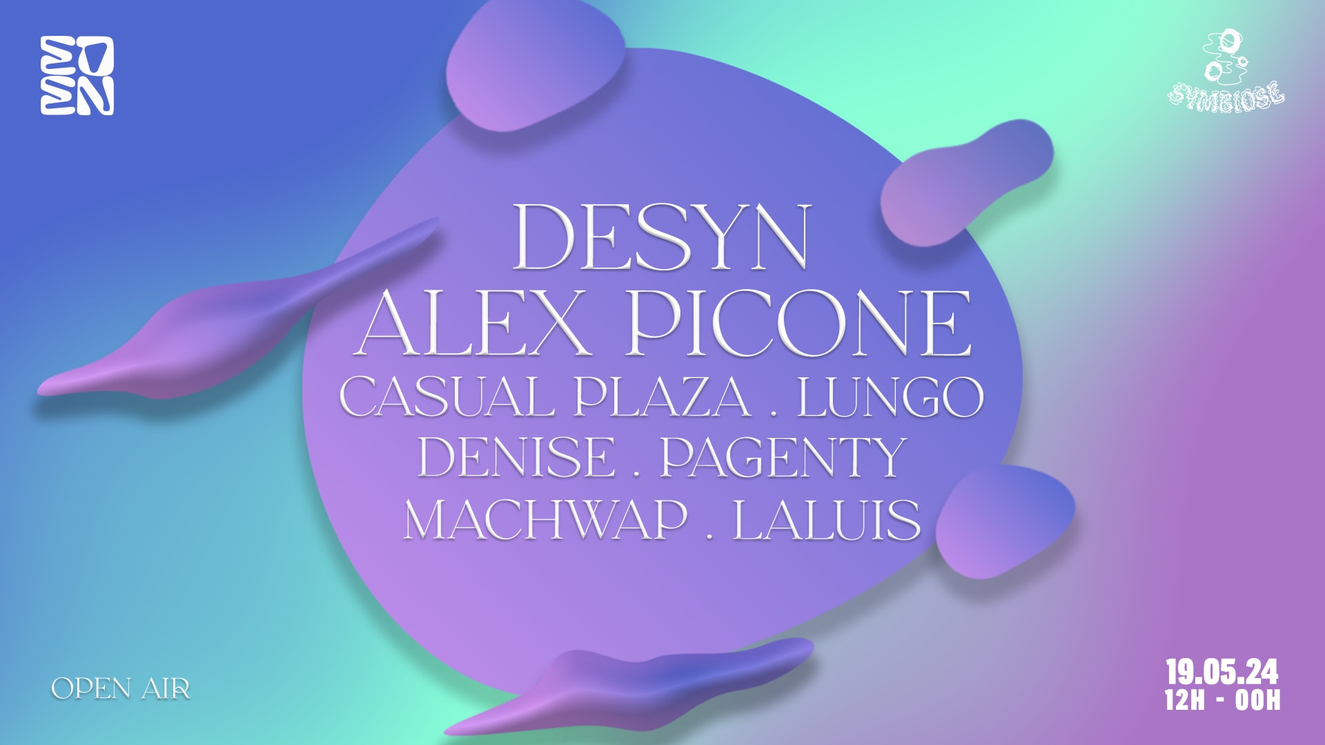 Symbiose X Eden : Desyn, Alex Picone & More