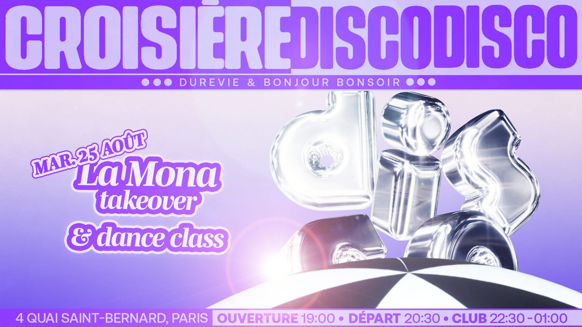 Disco Disco Croisière : La Mona + Dance Class (Takeover)