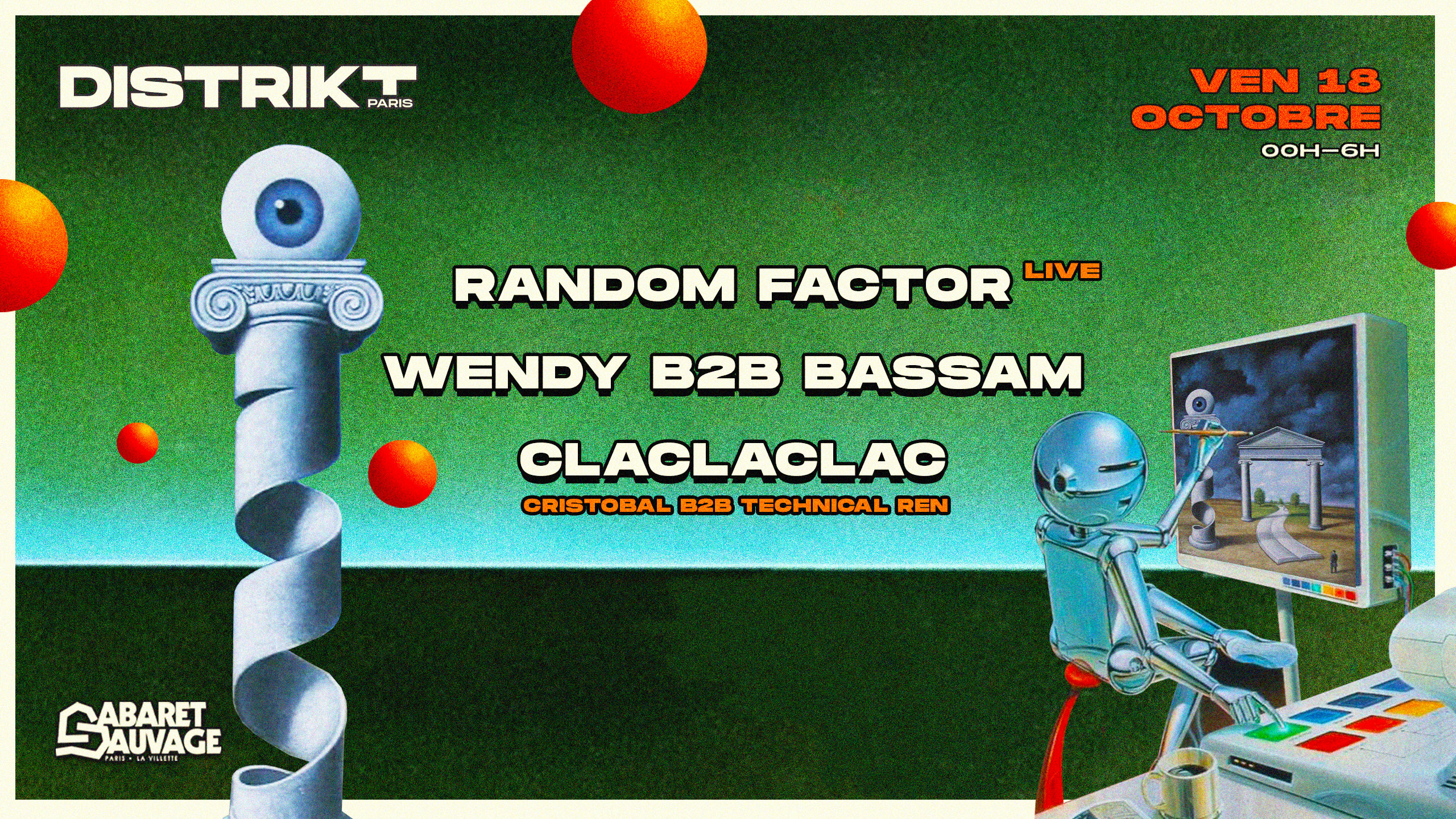 Distrikt @ Cabaret Sauvage W/ Random Factor (Live) & Wendy