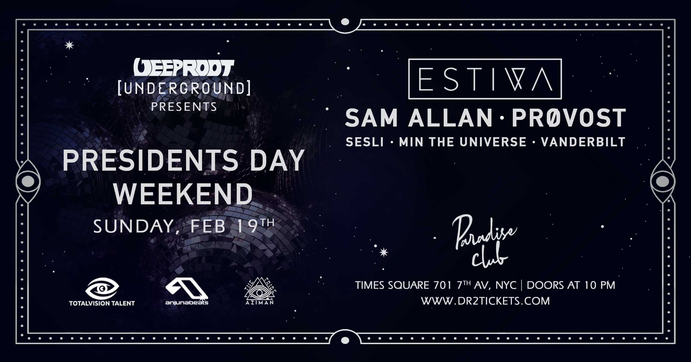  Estiva, Sam Allan, Provost At Paradise Club Pdw