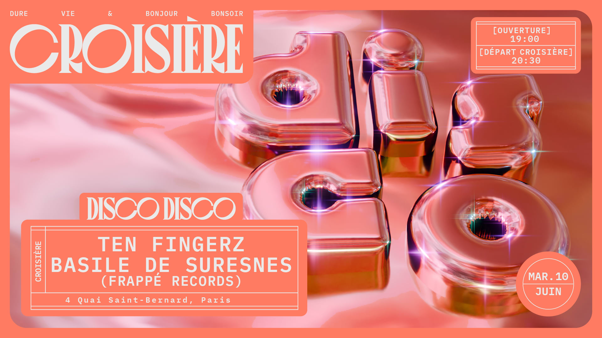 Disco Disco Croisière : Basile De Suresnes & Ten Fingerz