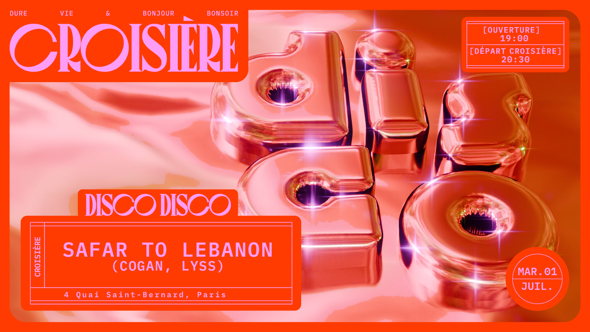 Disco Disco Croisière : Safar To Lebanon (Cogan, Lyss)