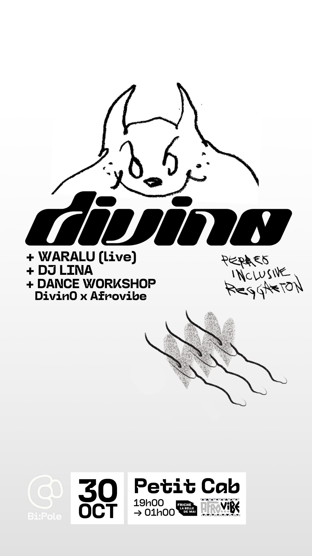 Divin0 + Waralu + Dj Lina @ Petit Cab,Friche La Belle De Mai