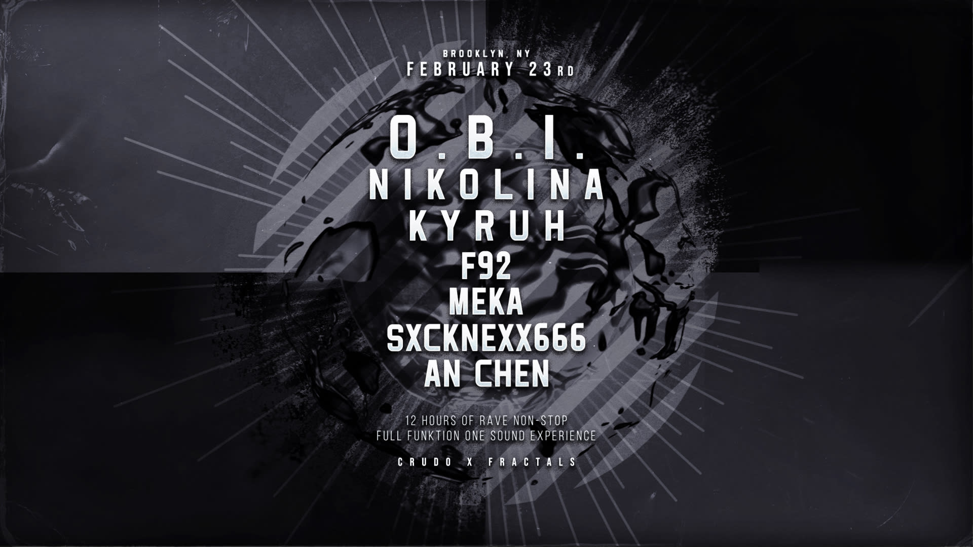 Crud0 X Fractals Presents: O.B.I. + Nikolina