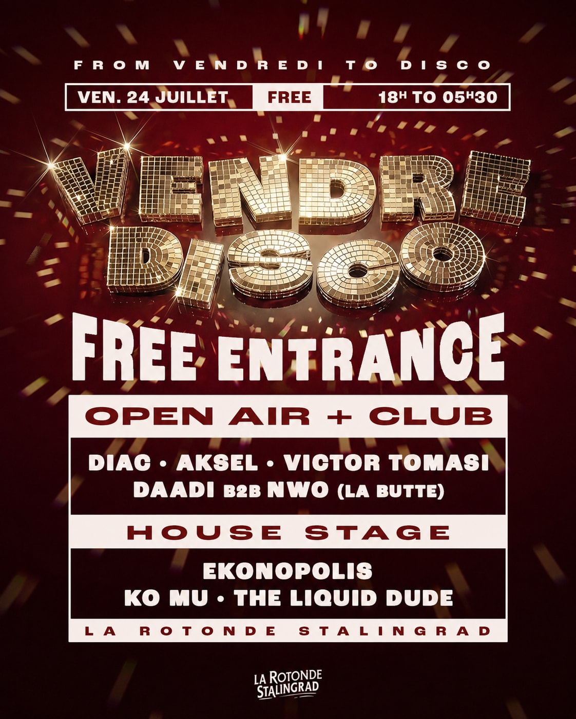 Vendredisco · Free Open Air & Night