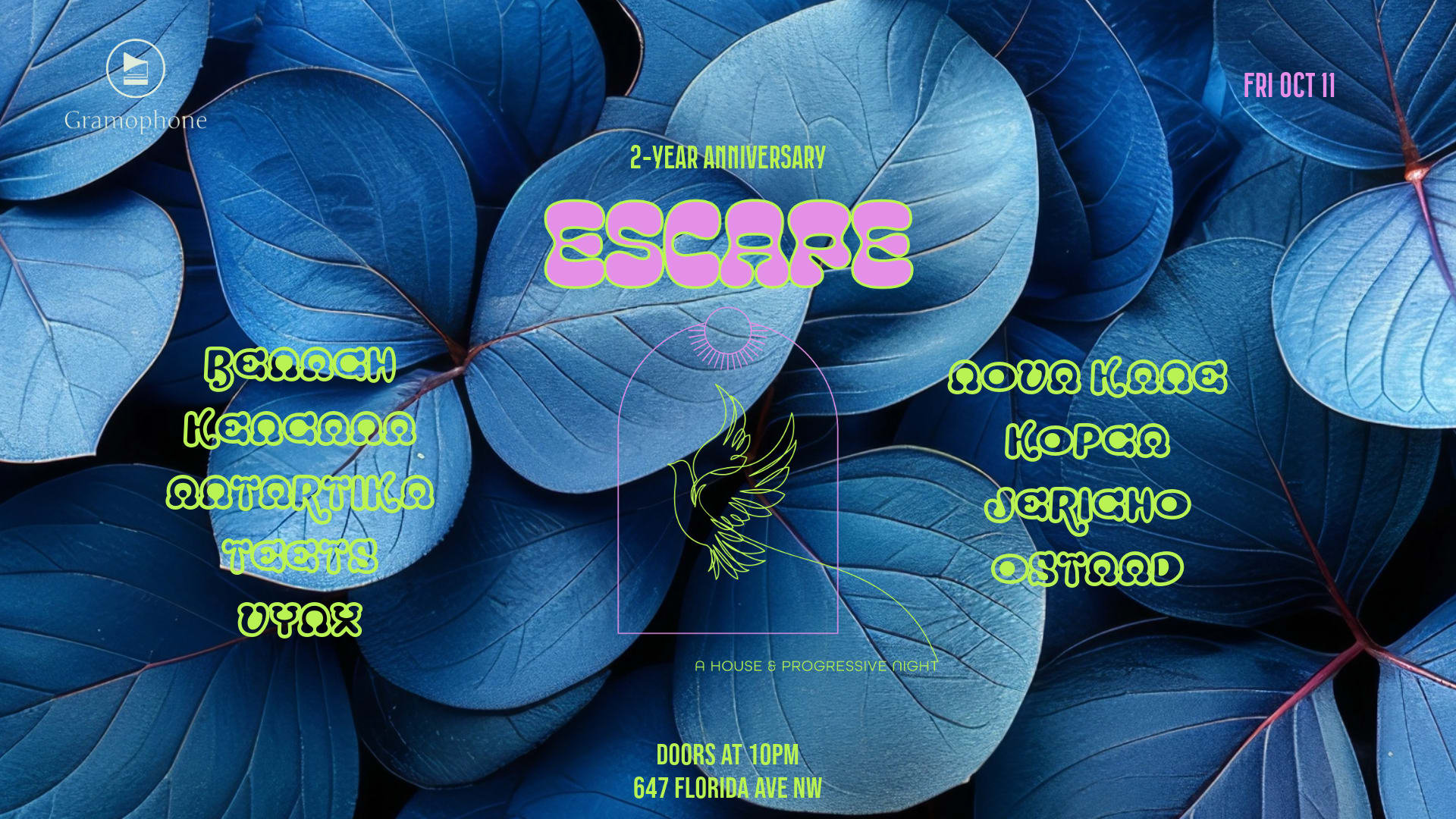 Gramophone Presents: Escape - 2 Year Anniversary